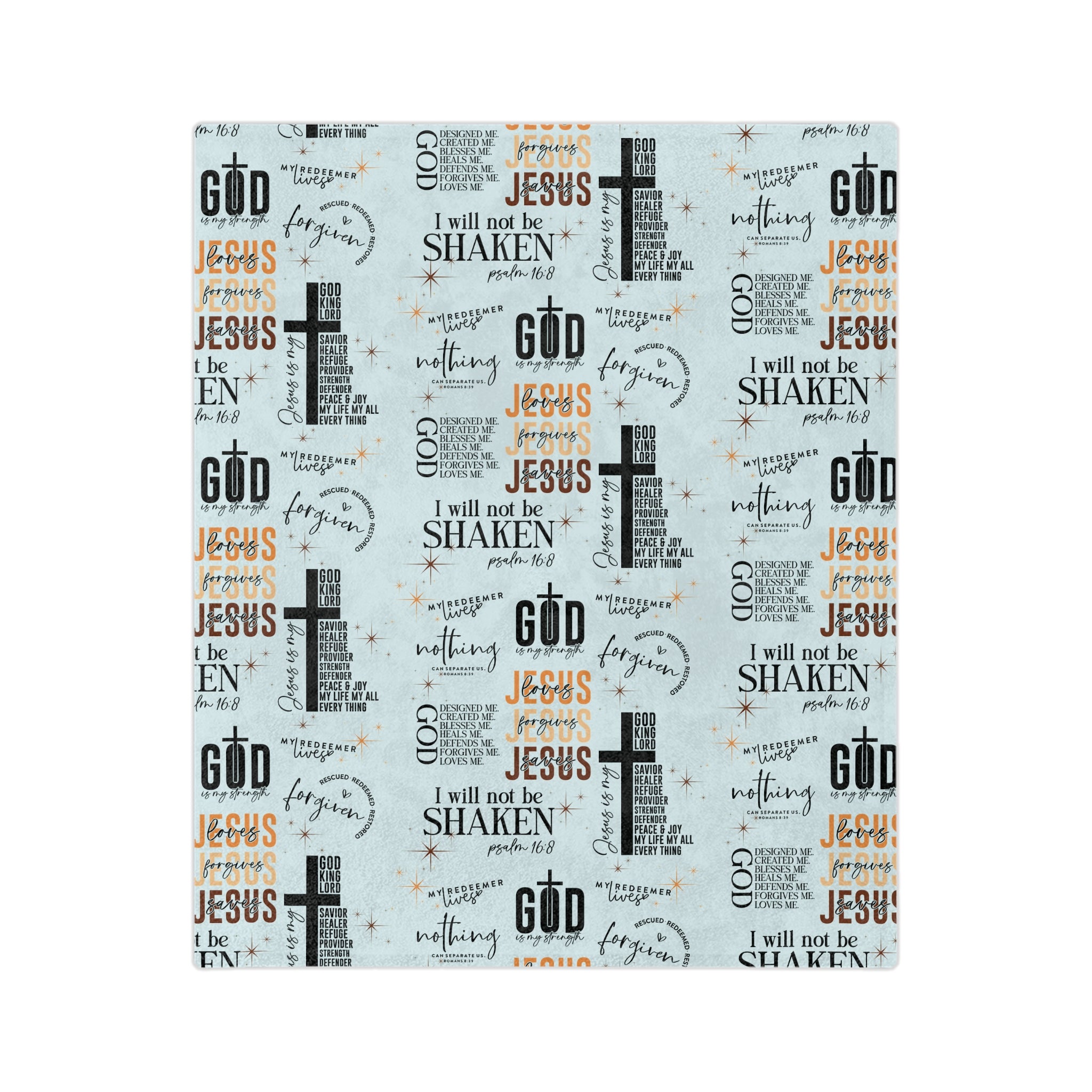 Couverture Citations Bibliques de Jésus – 100% Polyester Séchage Rapide, Peluche Douce, Couleurs Éclatantes Bords Ourlés, 2 Tailles – Jeté de Prière Chaleureux et Confortable Foi Chrétienne Fauteuil de Salon