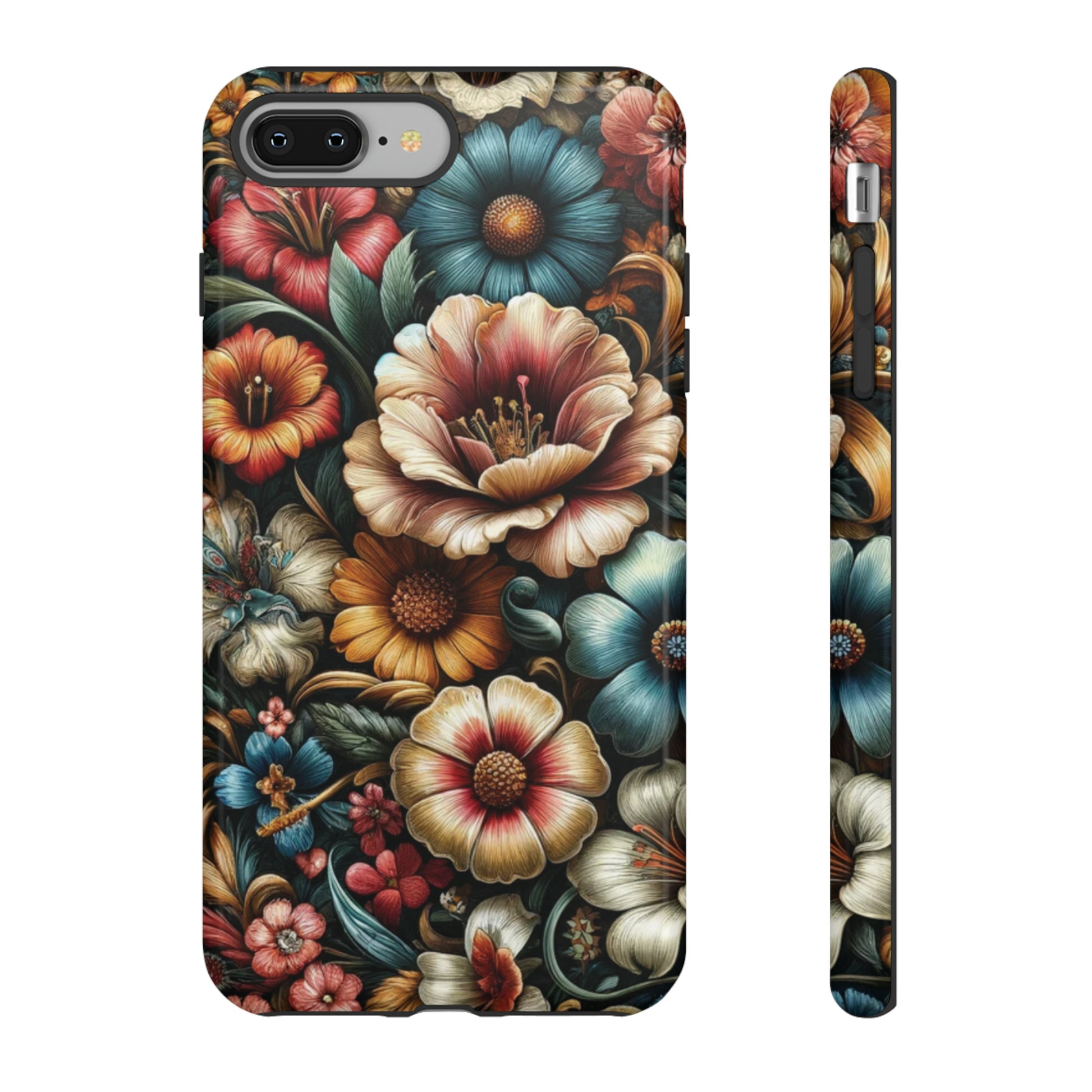 Pastel Floral Design Luxury Phone Tough Case Floral Elegant Durable Stylish for Modern Devices iPhone 15, Samsung iPhone Samsung Accessory Gift for Her.