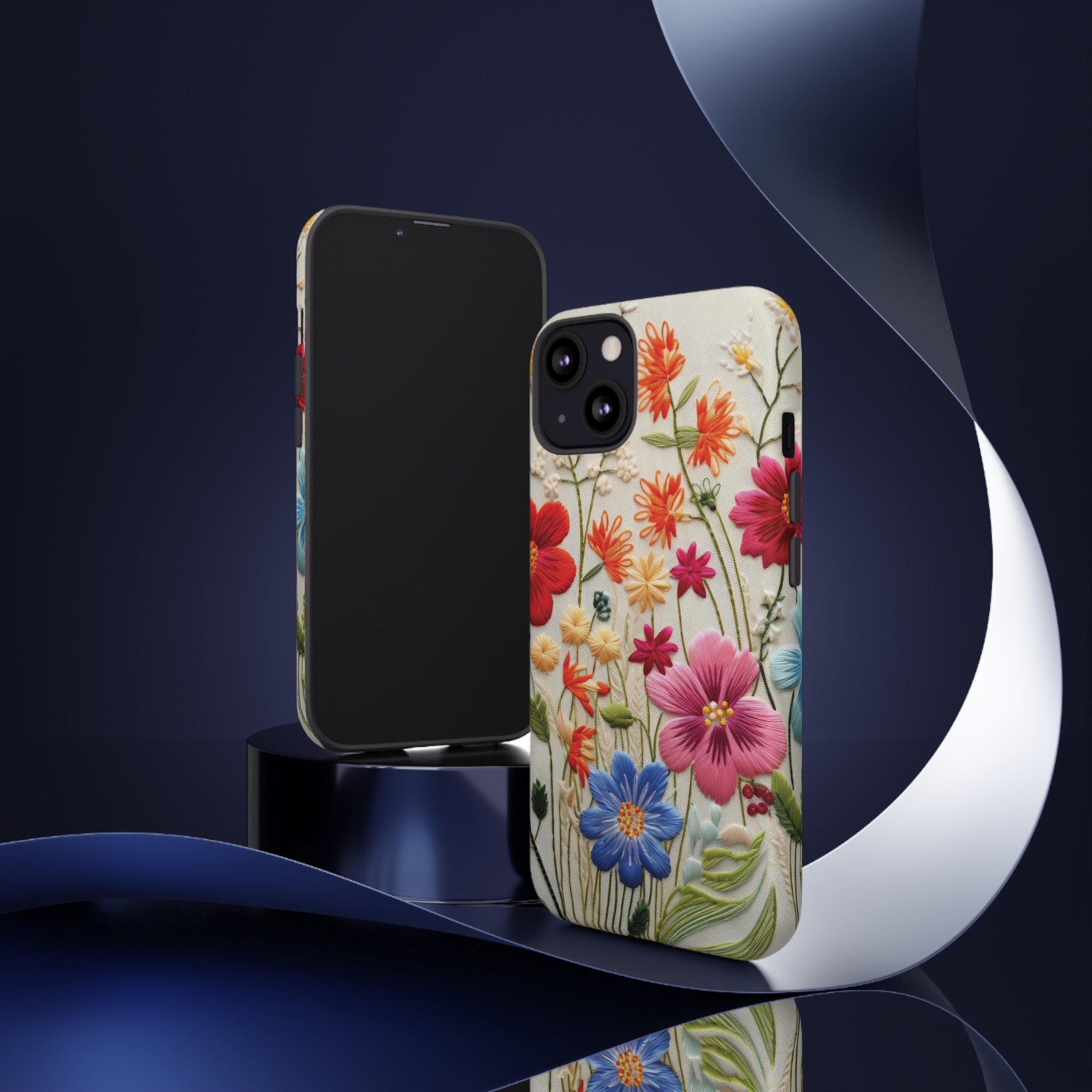 3D Floral Phone Case Elegant Faux Flower Durable for iPhone Samsung Smartphone iPhone 15, 14, 13 Samsung Gift for Mom