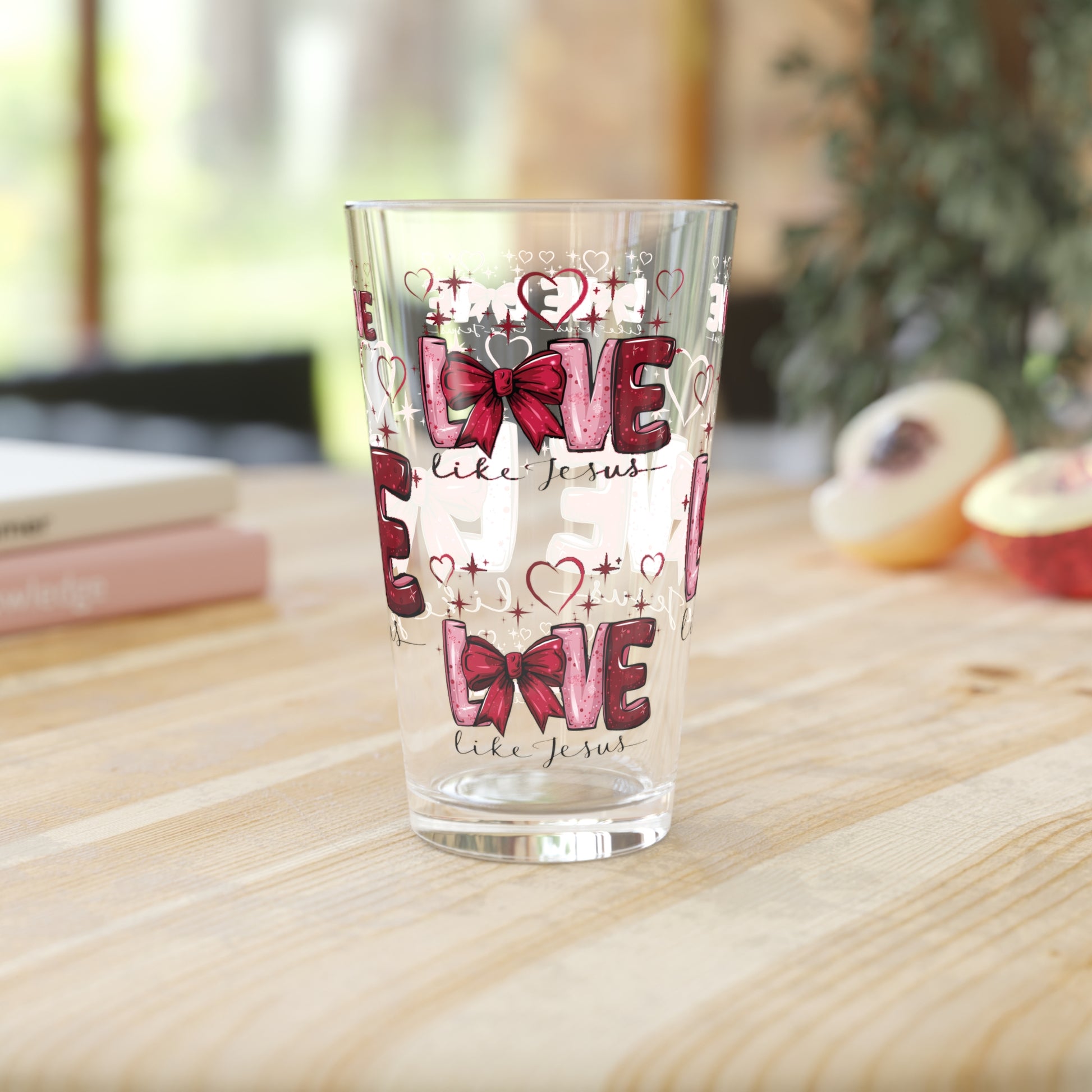 Love Like Jesus—Christian 16oz Pint Glass | Inspirational Faith Drinkware, Perfect Religious Gift for Believers, Christian Homes & Faith Collections