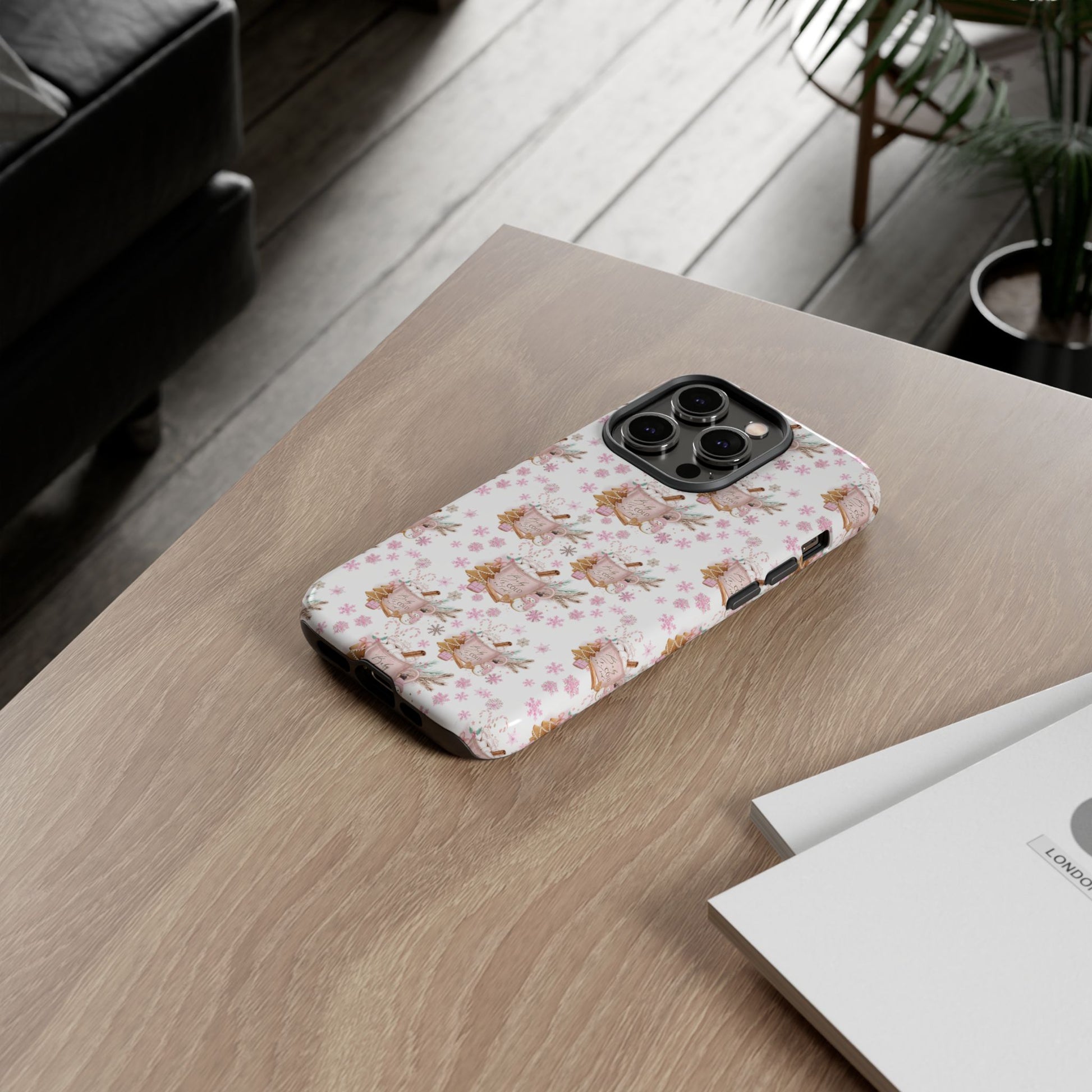 Baby it's Cold Outside Pink and White Phone Case Unique Holiday Protection for Your Device | Stylish & Durable Cover Gift for Her Phone 15, Samsung iPhone Samsung Accessory Gift for Her