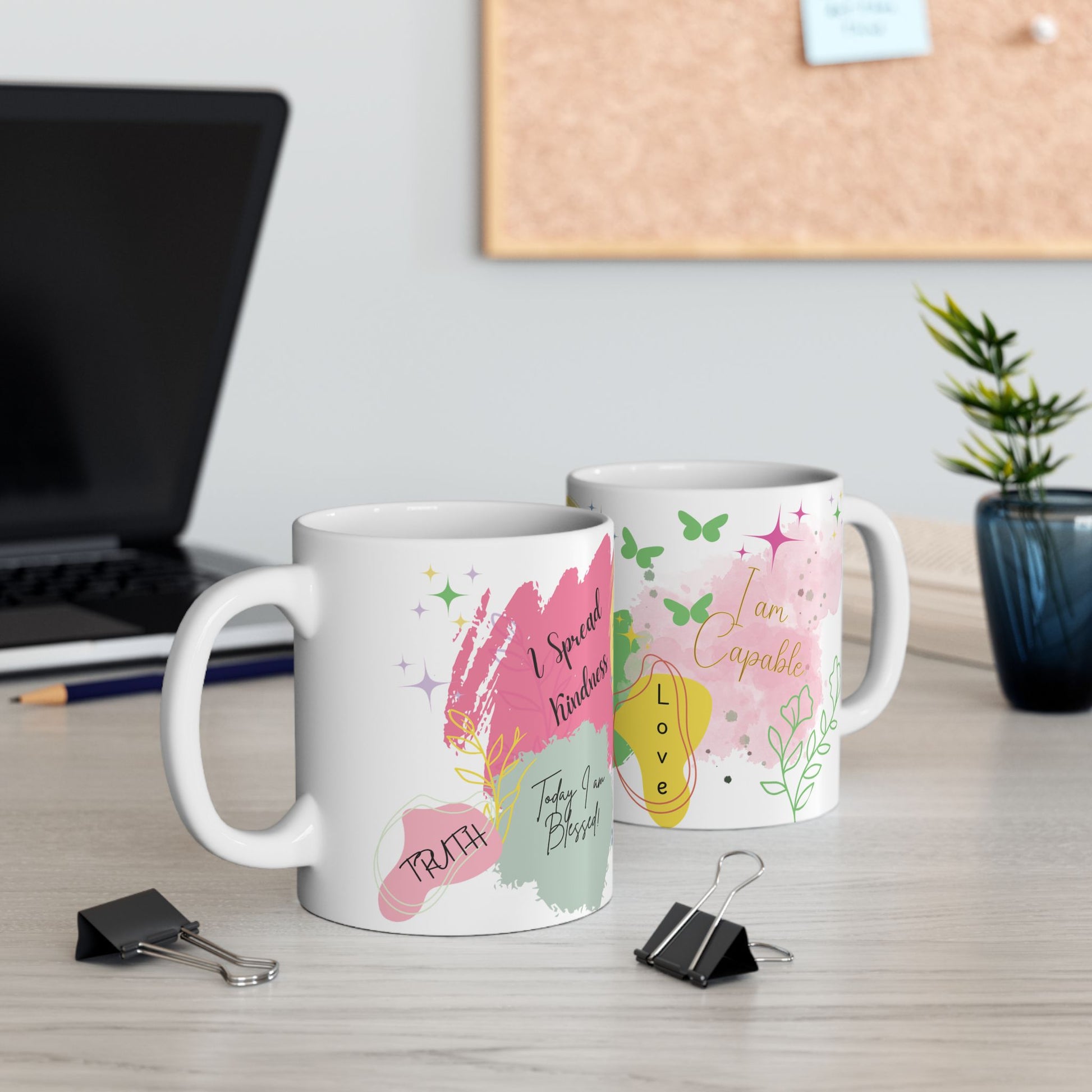 Empower Your Day Positive Affirmations Ceramic Mug (11oz, 15oz) – Inspiring Daily Quote Mug for Confidence, Self-Love, and Motivation – Perfect Gift Idea