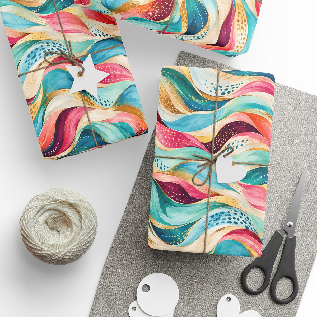 Colorful Abstract Wave Wrapping Paper