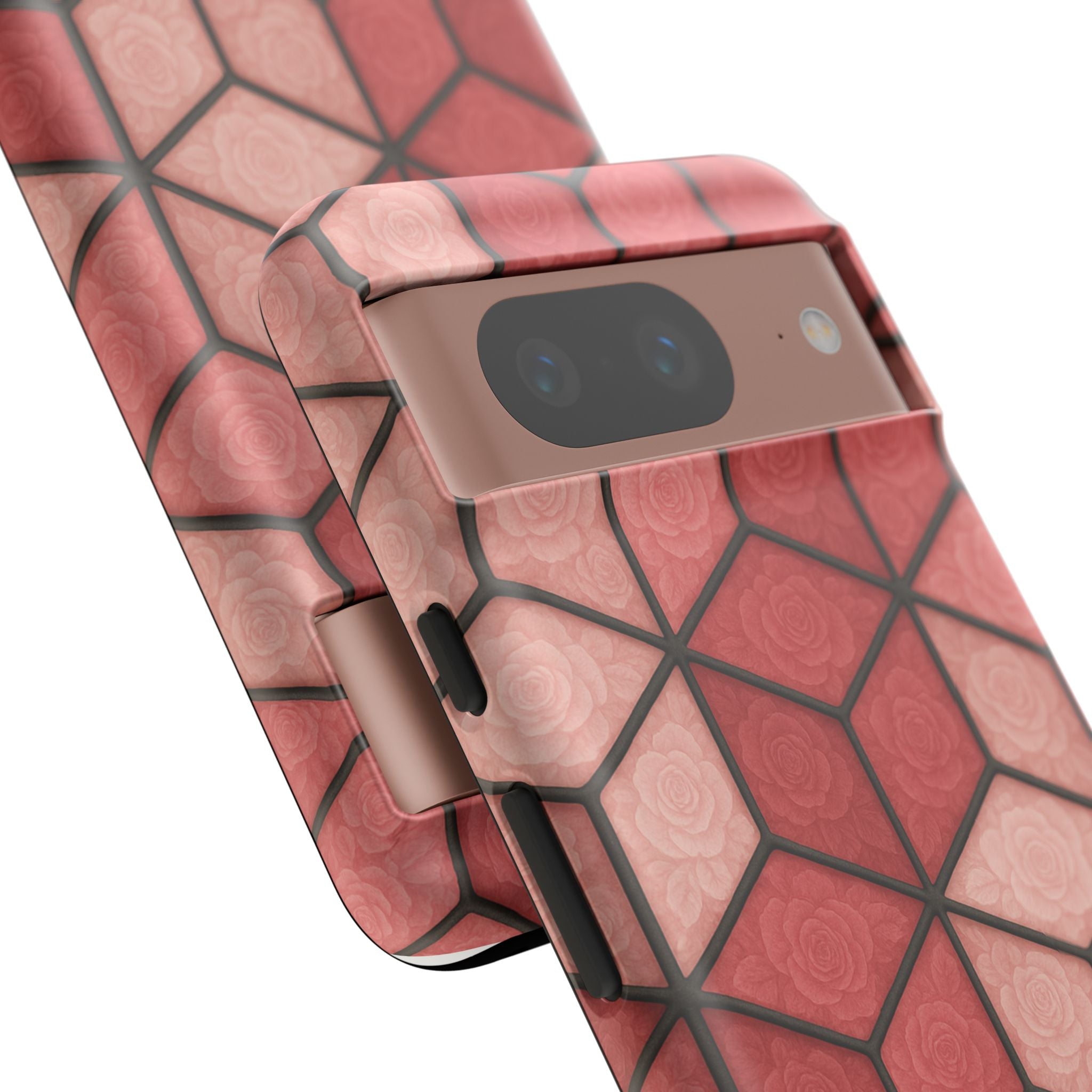 Geometric Stained Glass Illusion Phone Case Colorful Abstract Art, Aesthetic Protective Cover for iPhone, Samsung & Google, Unique Gift Idea Mom