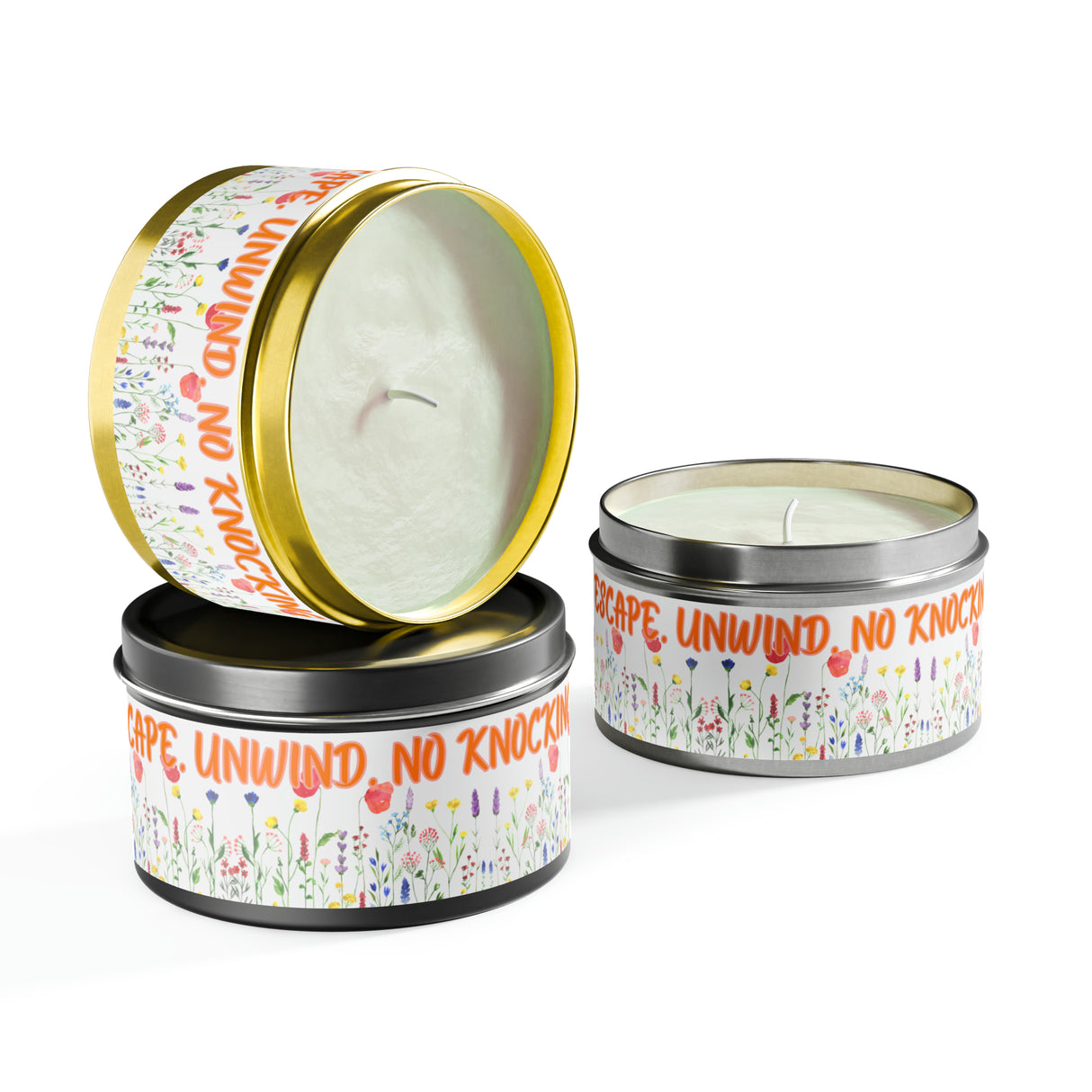 New House Bloom & Glow Elegant Floral Aromas in 4oz/8oz Tin Candles Essence of Nature Collection Unveil Serenity Romance with Exquisite Botanical Scents. Pure Harmony & Grace..