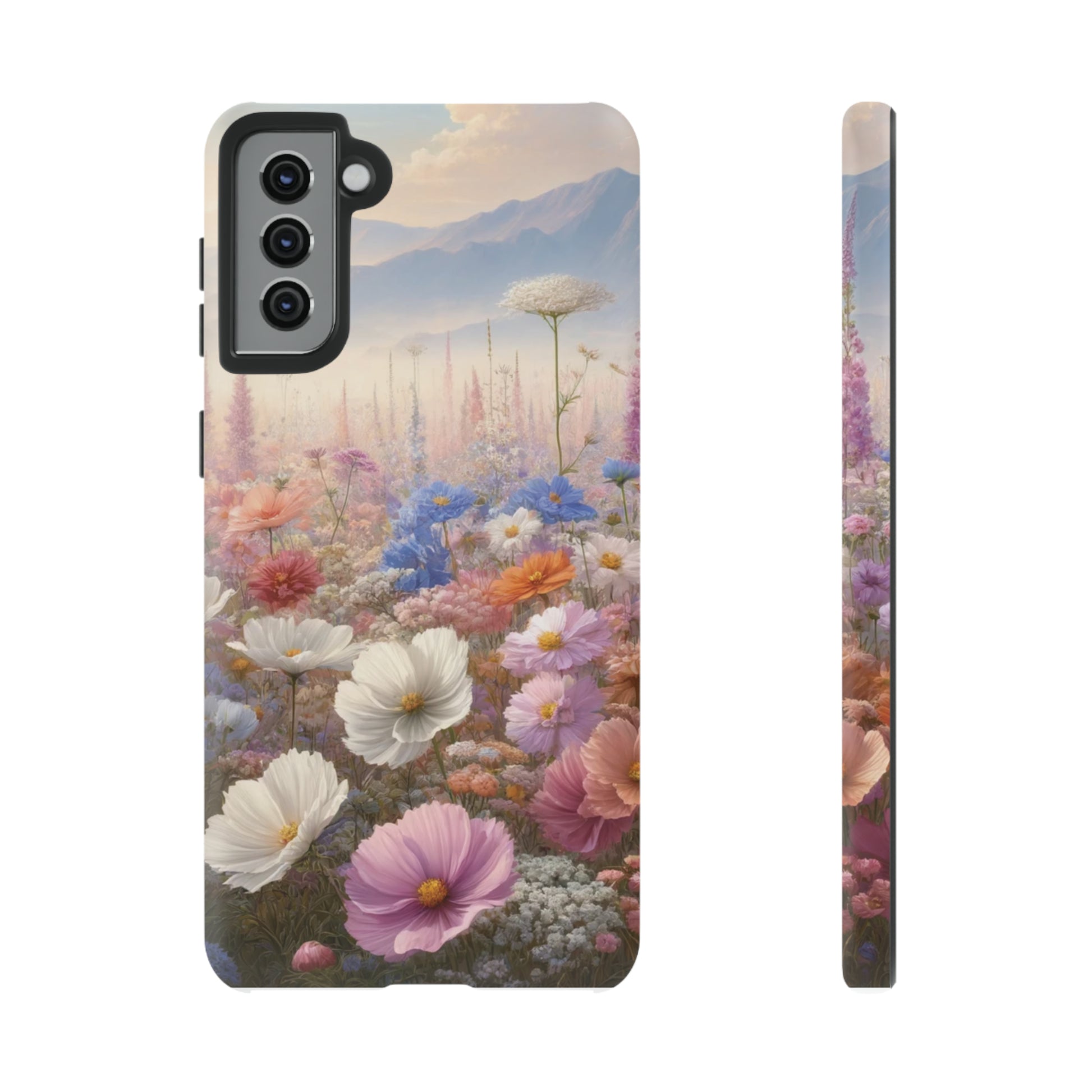 Phone Case Floral Boho Luxury Tough Case Floral Elegant Durable Stylish for Modern Devices iPhone 15, Samsung iPhone Samsung Accessory Gift for Her.