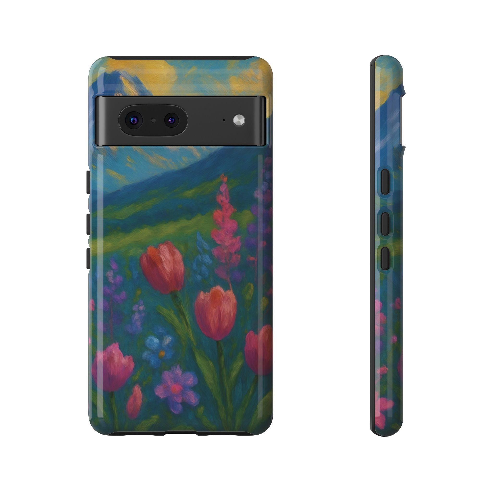 Mountains Wildflowers Phone Case | Vibrant Botanical Floral Design | Nature-Inspired Protective Cover for iPhone & Samsung | Trendy Aesthetic Gift Idea