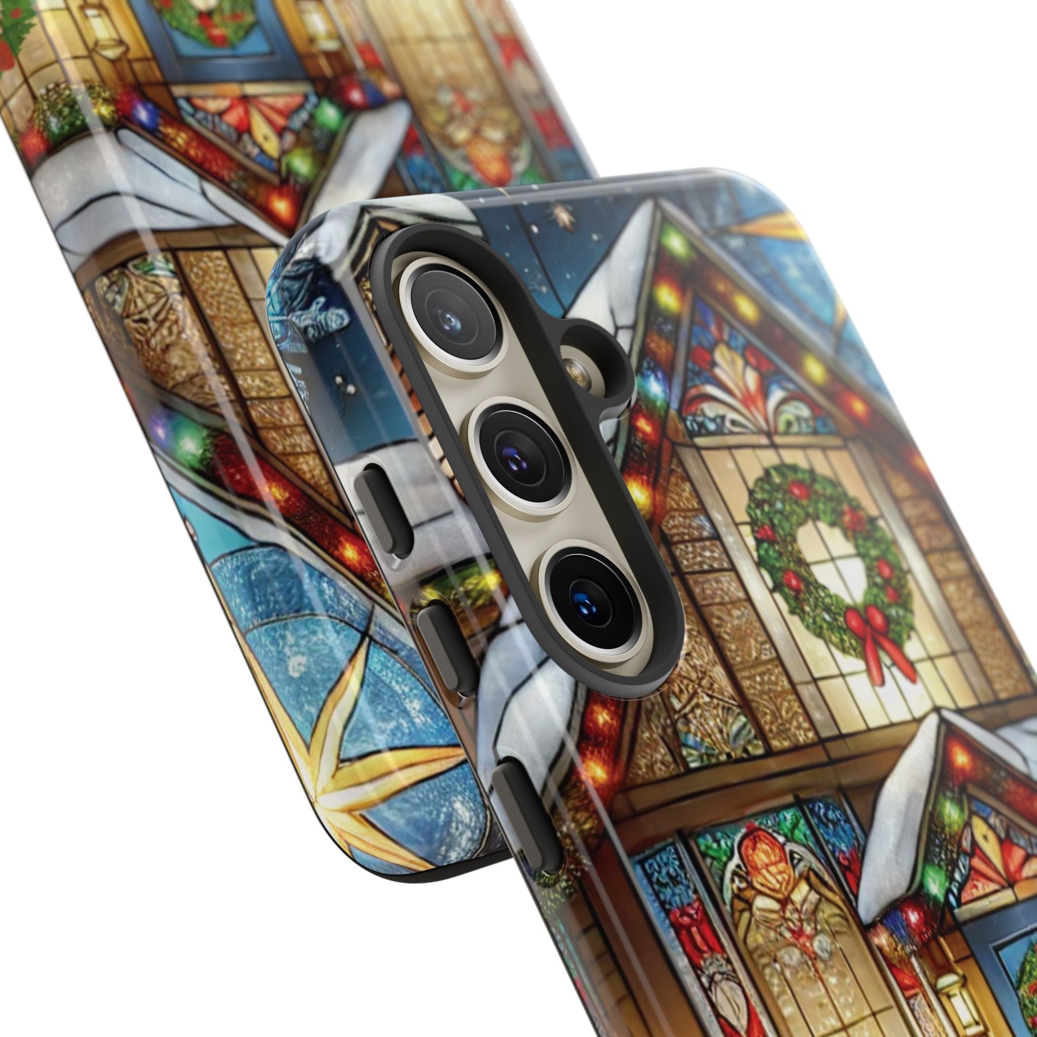 Phone Case - Stain Glass Christmas Unique Holiday Protection Gift for Her