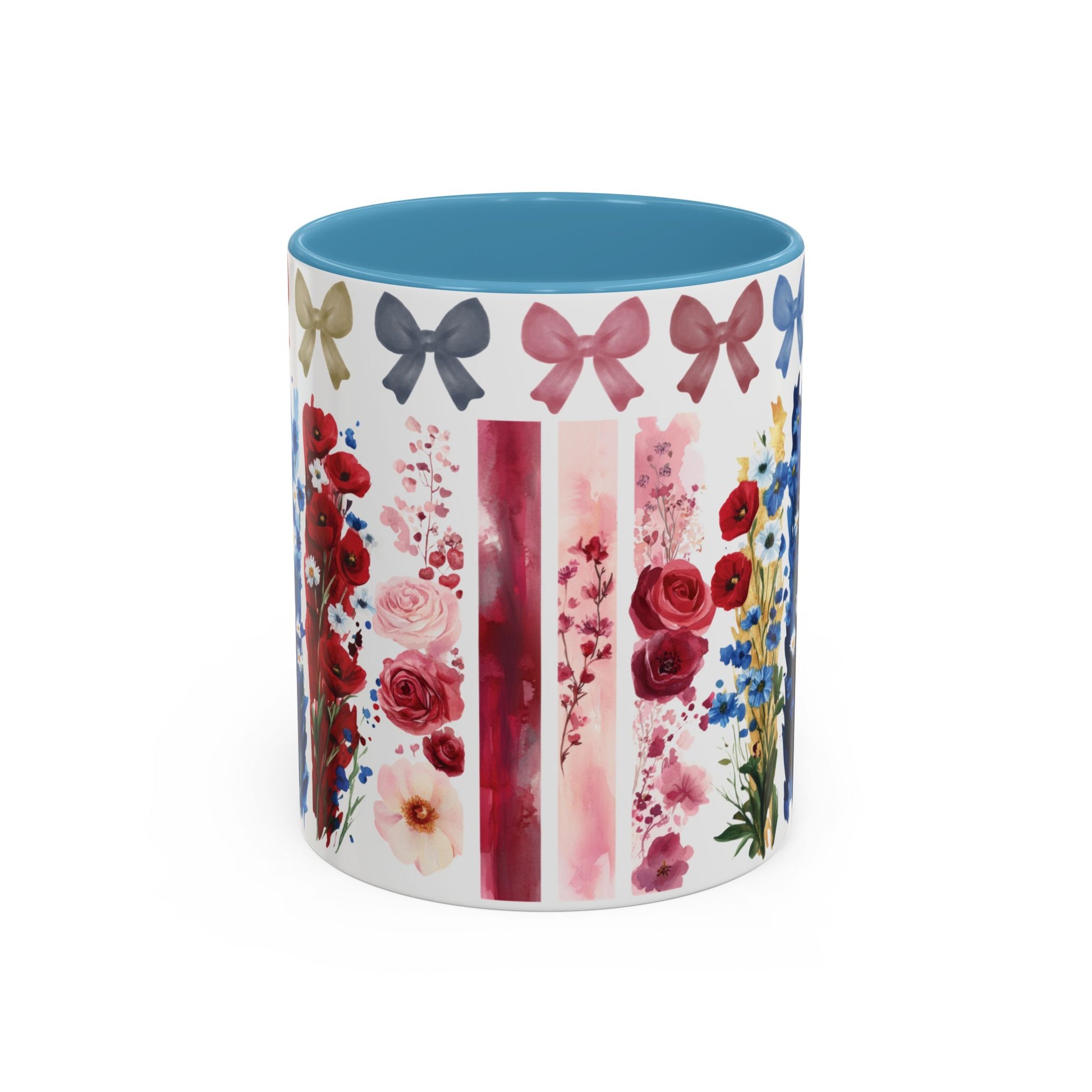 Brushstroke floral With Bows| Christian Mug with Bible Verse | Inspirational Gift for Christians | 11oz and 15oz Ceramic Coffee Mug Cozy Spring Mornings
