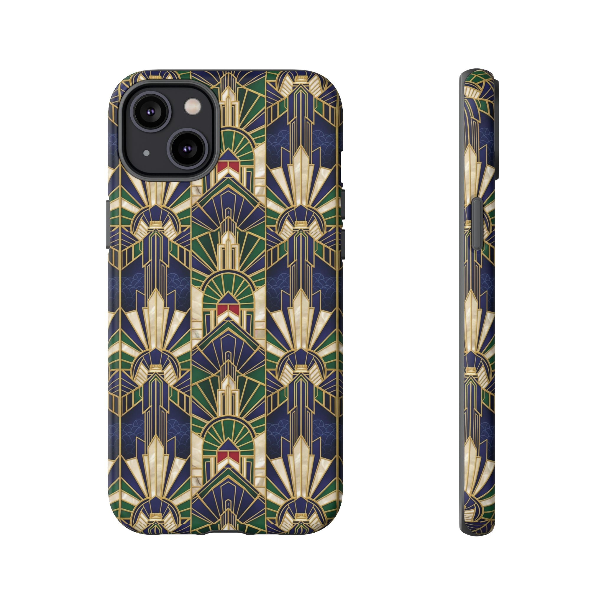 Navy & Gold Art Deco Phone Case — Imperial Art Deco Tough Case
