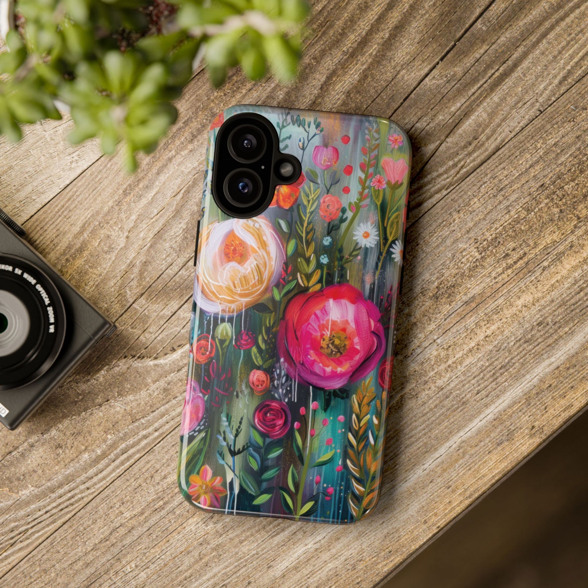 Watercolor Boho Floral Phone Case for iPhone 16 15 14 13 12  21 23 Samsung, and Pixel | Stylish Protective Cover Gift for Her Perfect for Floral Lover - MRSBYVALLE