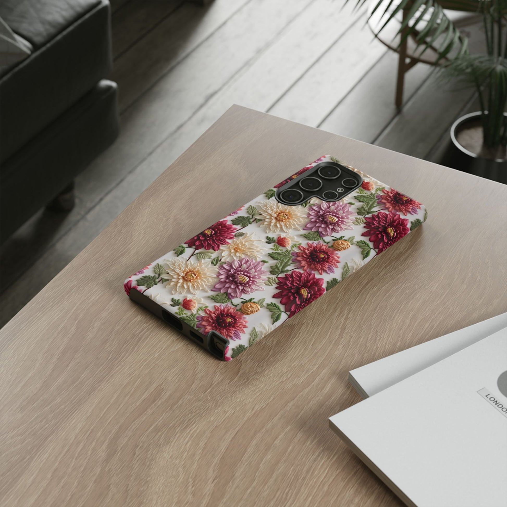 Floral Fall Phone Case for iPhone 16 pro15 14 13 12  21 23 Samsung, and Pixel | Stylish Protective Cover Gift for Her Perfect for Floral Lover - MRSBYVALLE