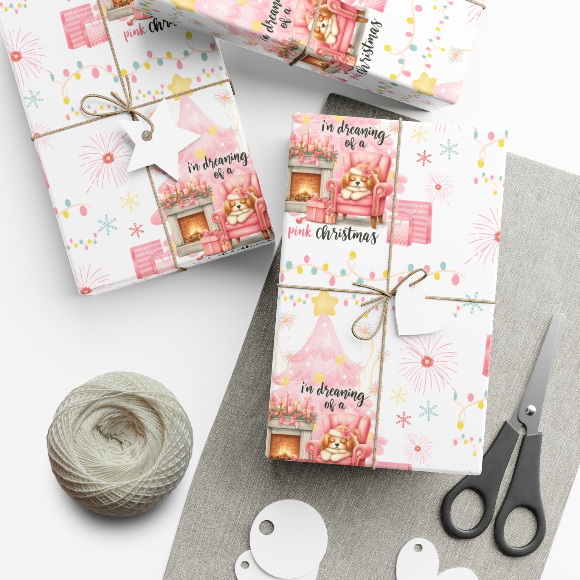 Pink Christmas Pink Gift Wrap Holiday Edition Perfect for Celebrate the Festive Charm in This Limited Christmas Collection Premium Quality - MRSBYVALLE