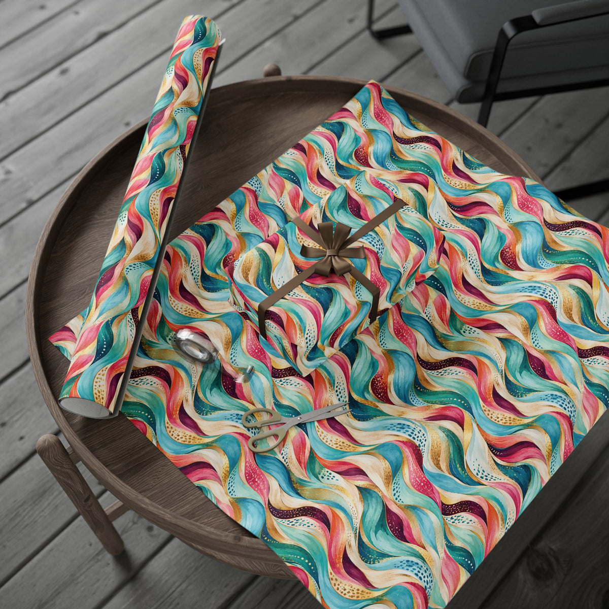 Colorful Abstract Wave Wrapping Paper