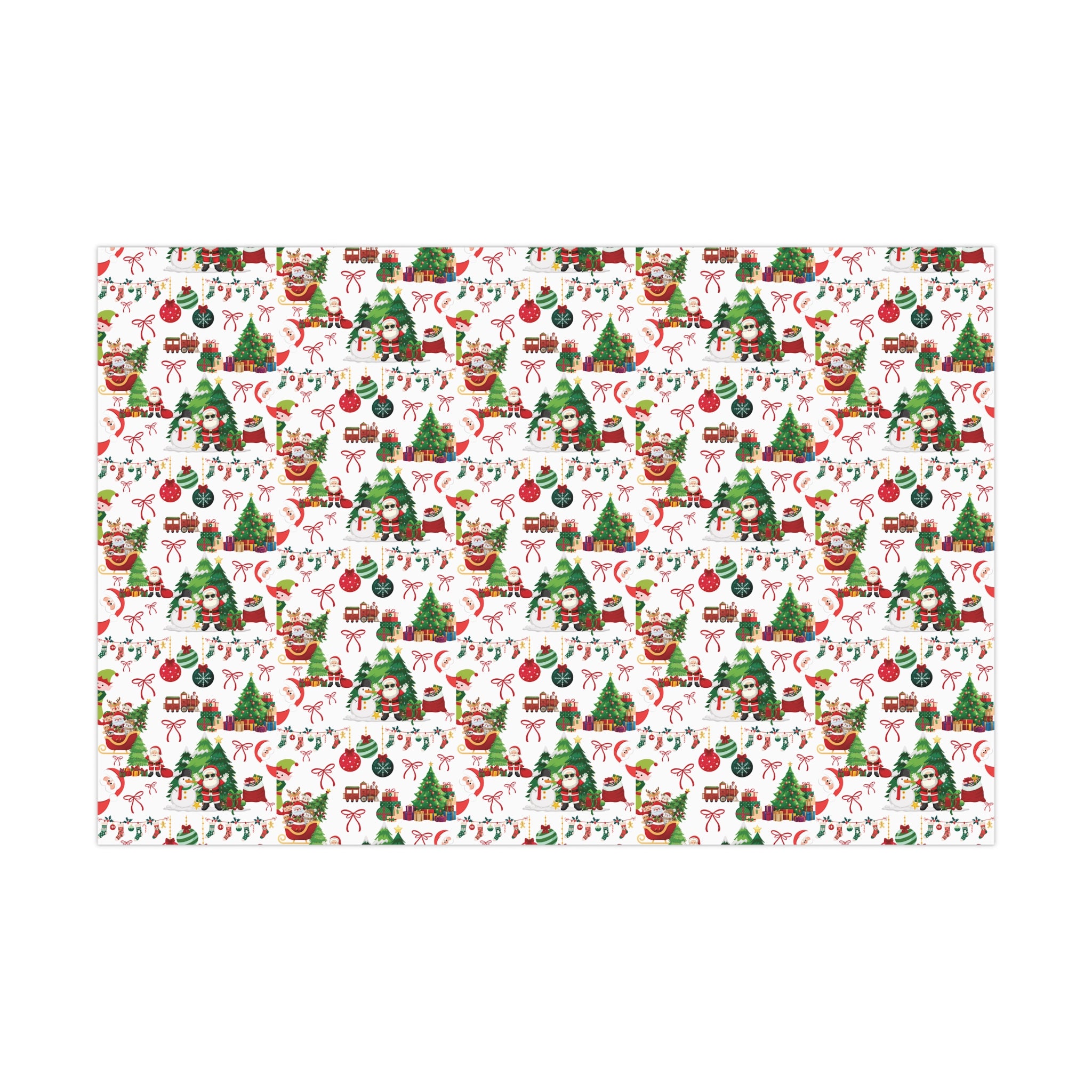 Fun Santa Christmas Theme Wrapping Paper Premium Festive Gift Wrap Roll, Classic Holiday Design, Great for Presents, Durable, Vibrant, and Perfect for Seasonal Gifting