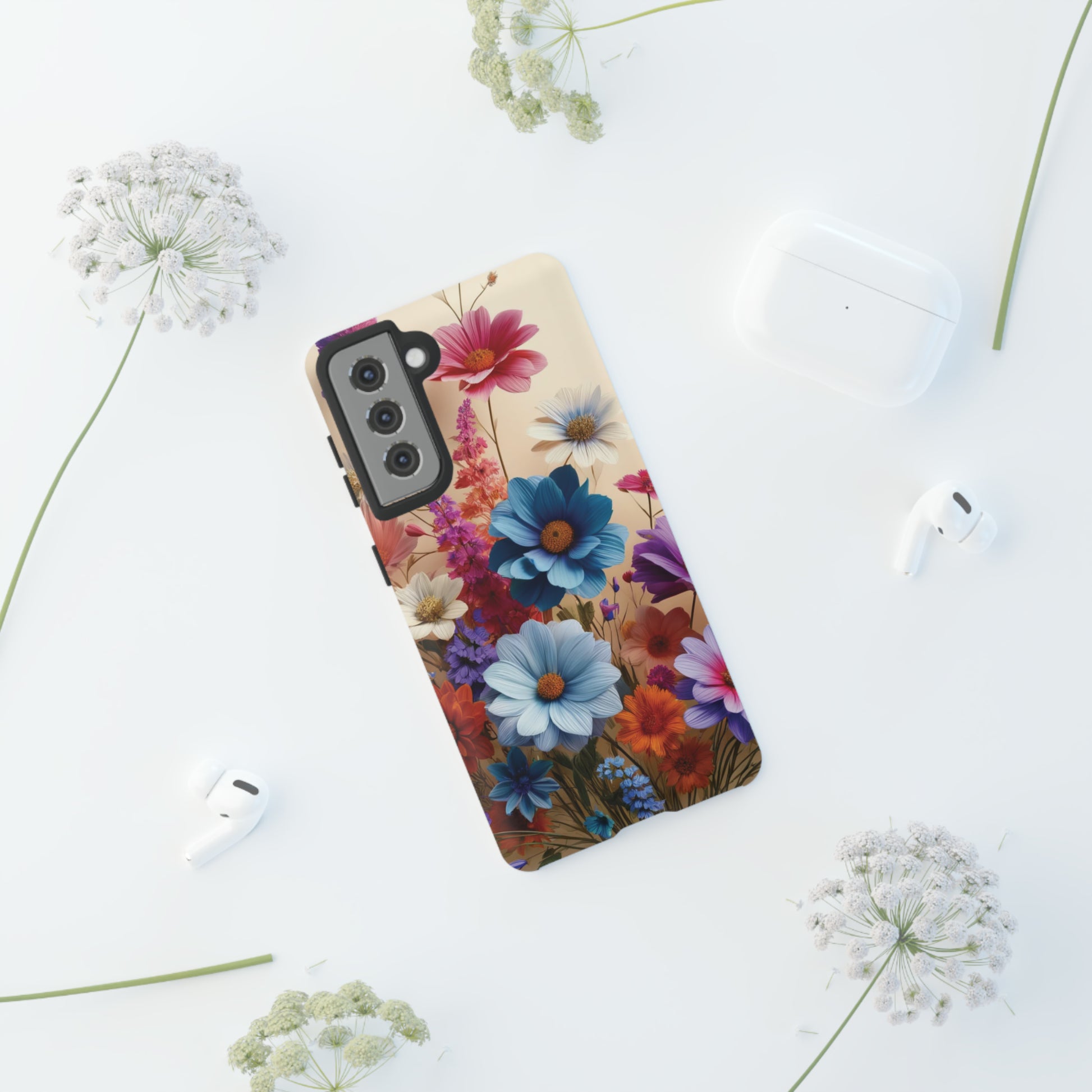 Best Phone Case Floral 3D Illusion Luxury Tough Case Floral Elegant Durable Stylish for Modern Devices iPhone 15, Samsung iPhone Samsung Accessory Gift for Her.
