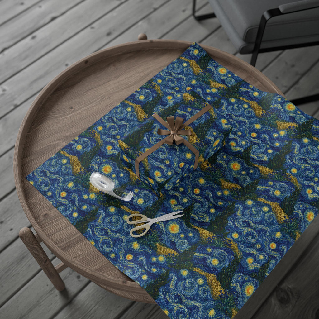 Van Gogh Illusion Wrapping Paper — Artist Birthday & Art Lover Gift Wrap