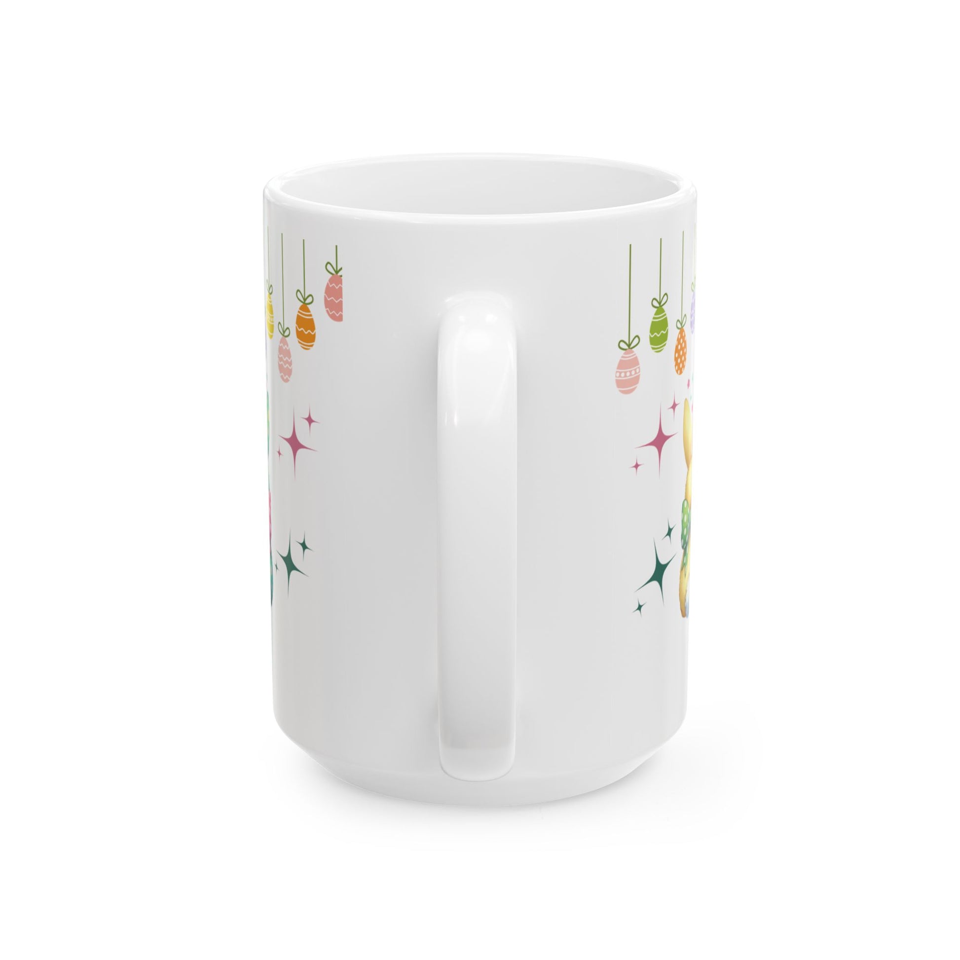 Cute Bunny Bows Mug Adorable Easter Rabbit Design, Available in 11oz & 15oz, Spring Coffee Cup, Bunny Lover Gift, Fun and Cheerful Hot Beverage Mug