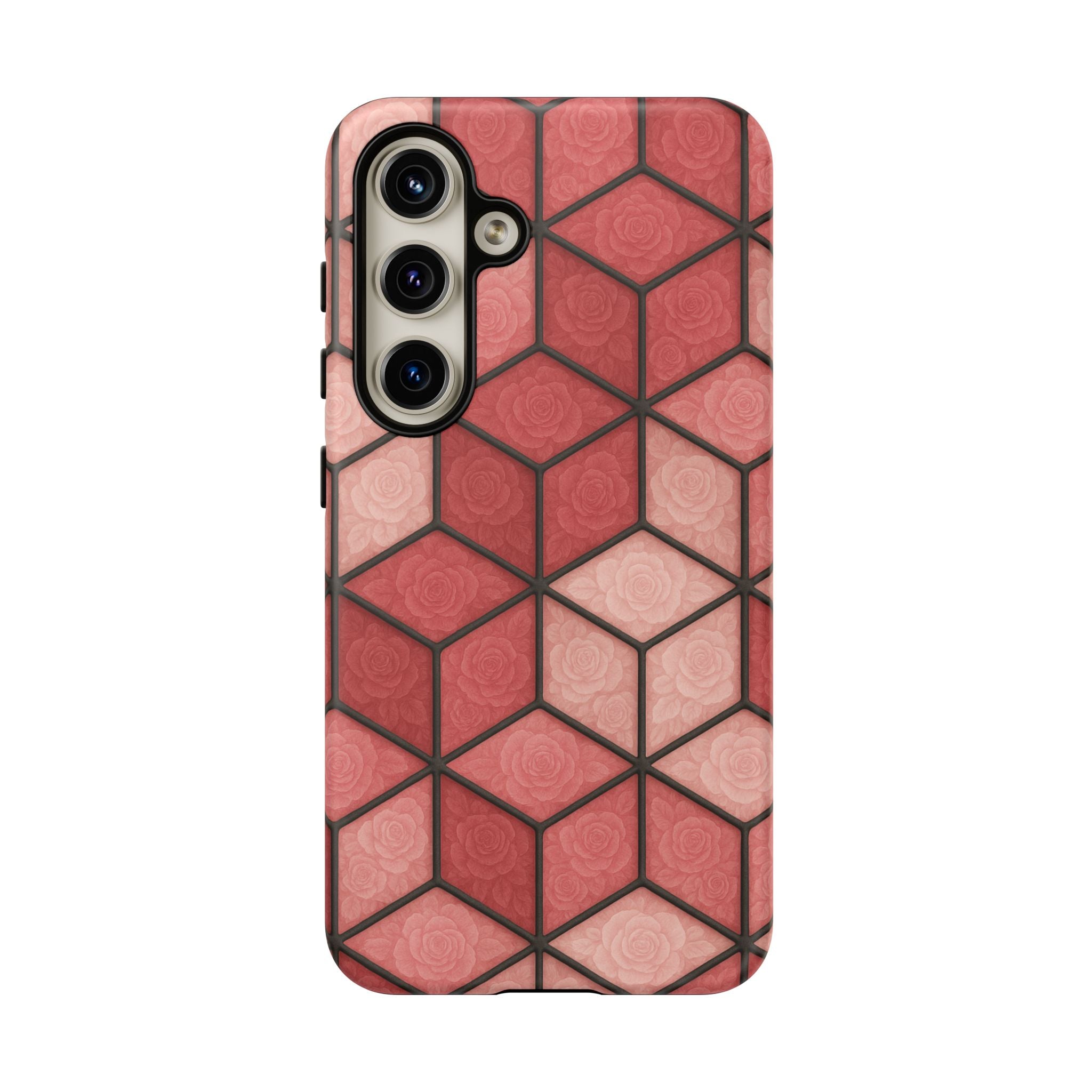 Geometric Stained Glass Illusion Phone Case Colorful Abstract Art, Aesthetic Protective Cover for iPhone, Samsung & Google, Unique Gift Idea Mom