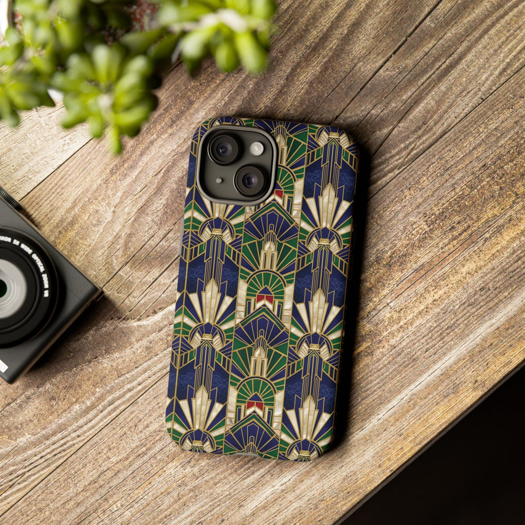 Navy & Gold Art Deco Phone Case — Imperial Art Deco Tough Case