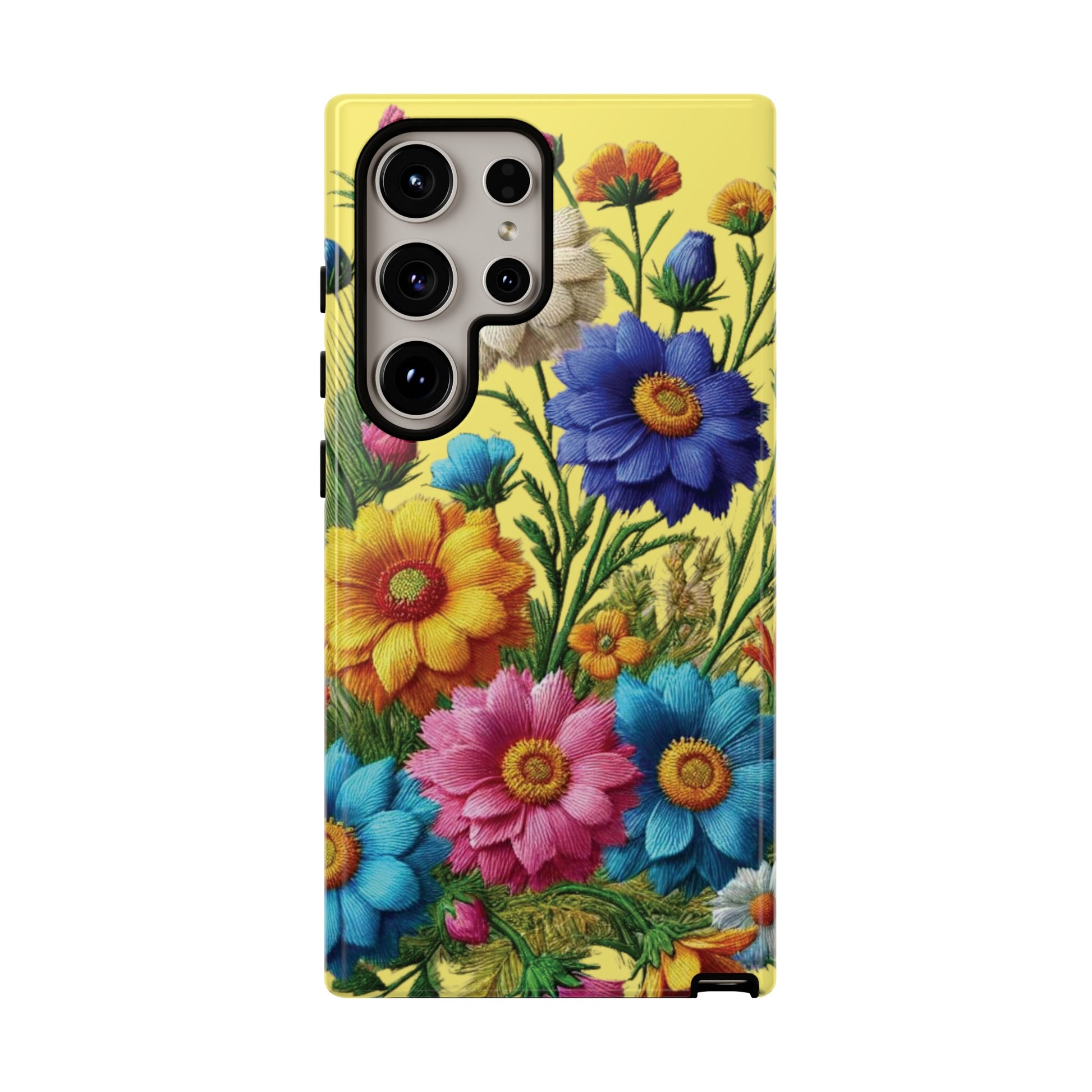 Phone Case Yellow Bright Floral Protective Phone Case Gift for Her Phone 15, Samsung iPhone Samsung  iPhone 15, Samsung iPhone Samsung Accessory Gift for Her