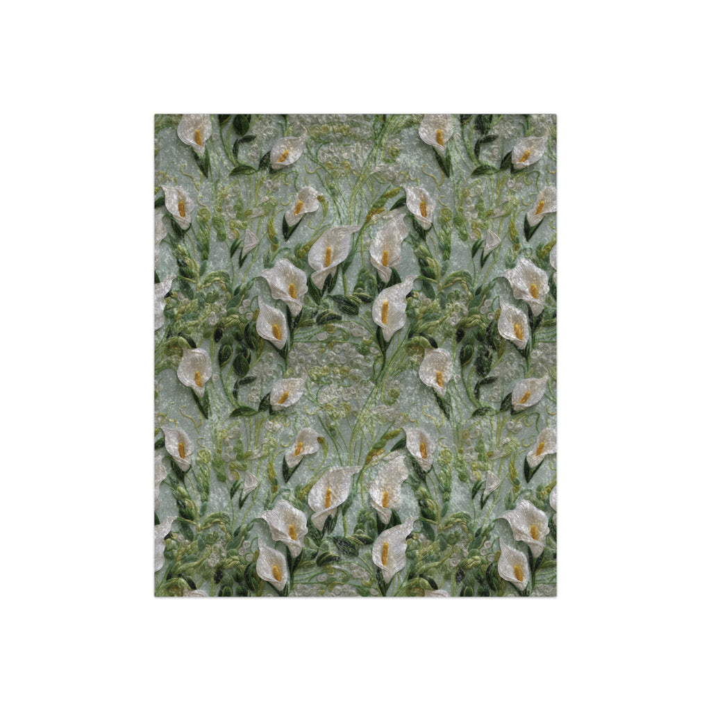 Luxurious Calla Lily Velvet Blanket 50x60 Soft, Cozy Holiday Throw for Elegant Decor | Perfect Gift for Winter, Bedroom, Living Room, and Seasonal Warmth Gift - MRSBYVALLE