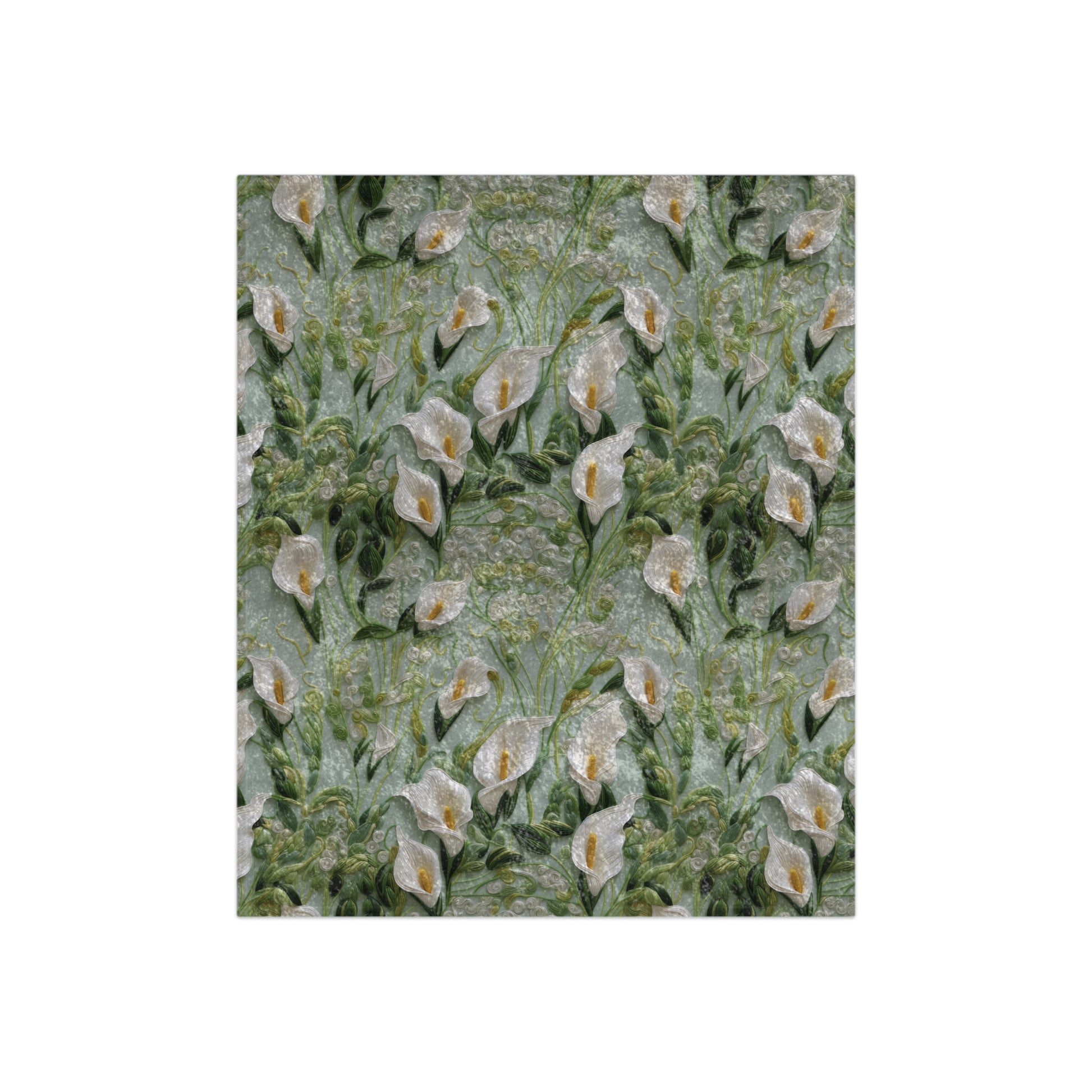 Luxurious Calla Lily Velvet Blanket 50x60 Soft, Cozy Holiday Throw for Elegant Decor | Perfect Gift for Winter, Bedroom, Living Room, and Seasonal Warmth Gift - MRSBYVALLE