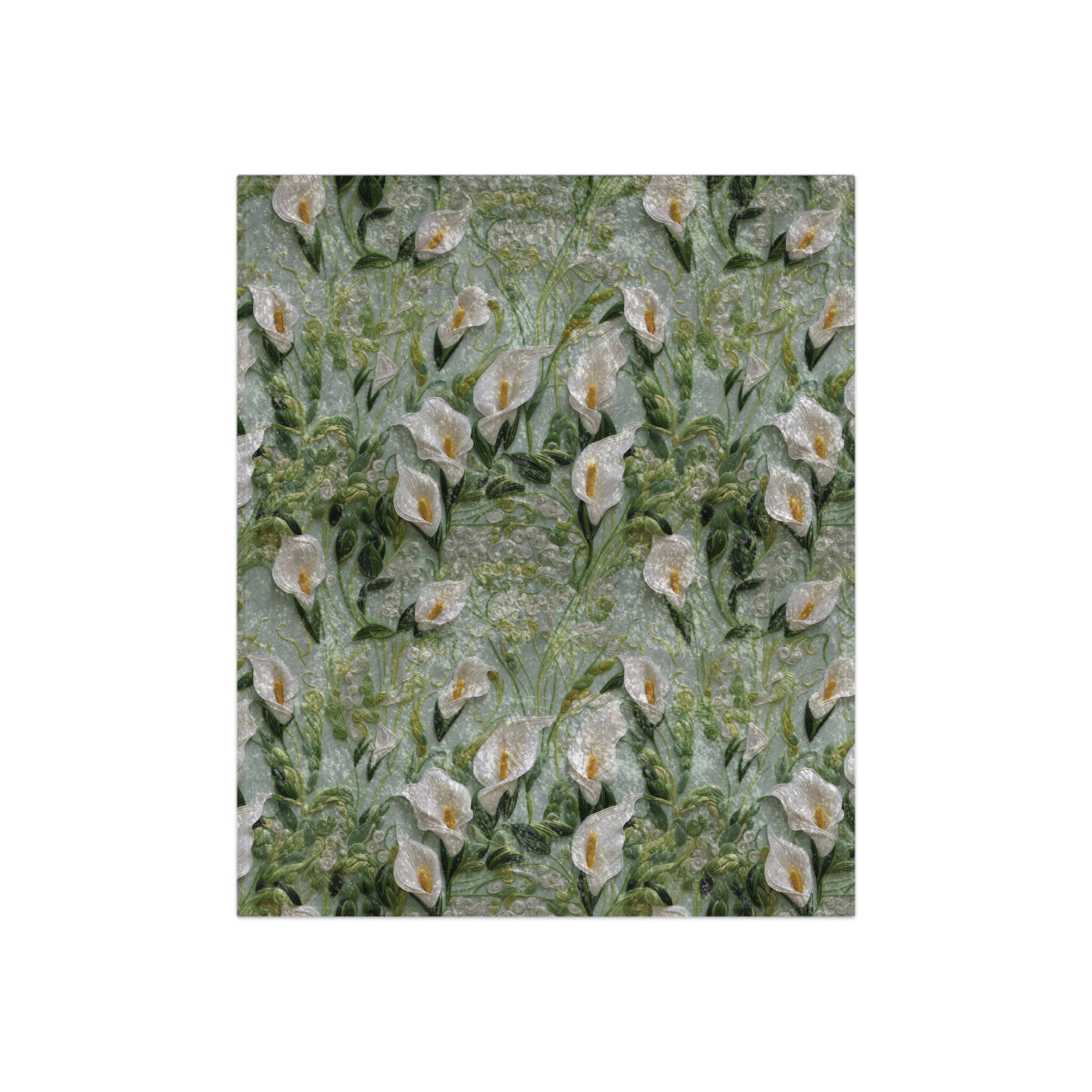 Luxurious Calla Lily Velvet Blanket 50x60 Soft, Cozy Holiday Throw for Elegant Decor | Perfect Gift for Winter, Bedroom, Living Room, and Seasonal Warmth Gift - MRSBYVALLE