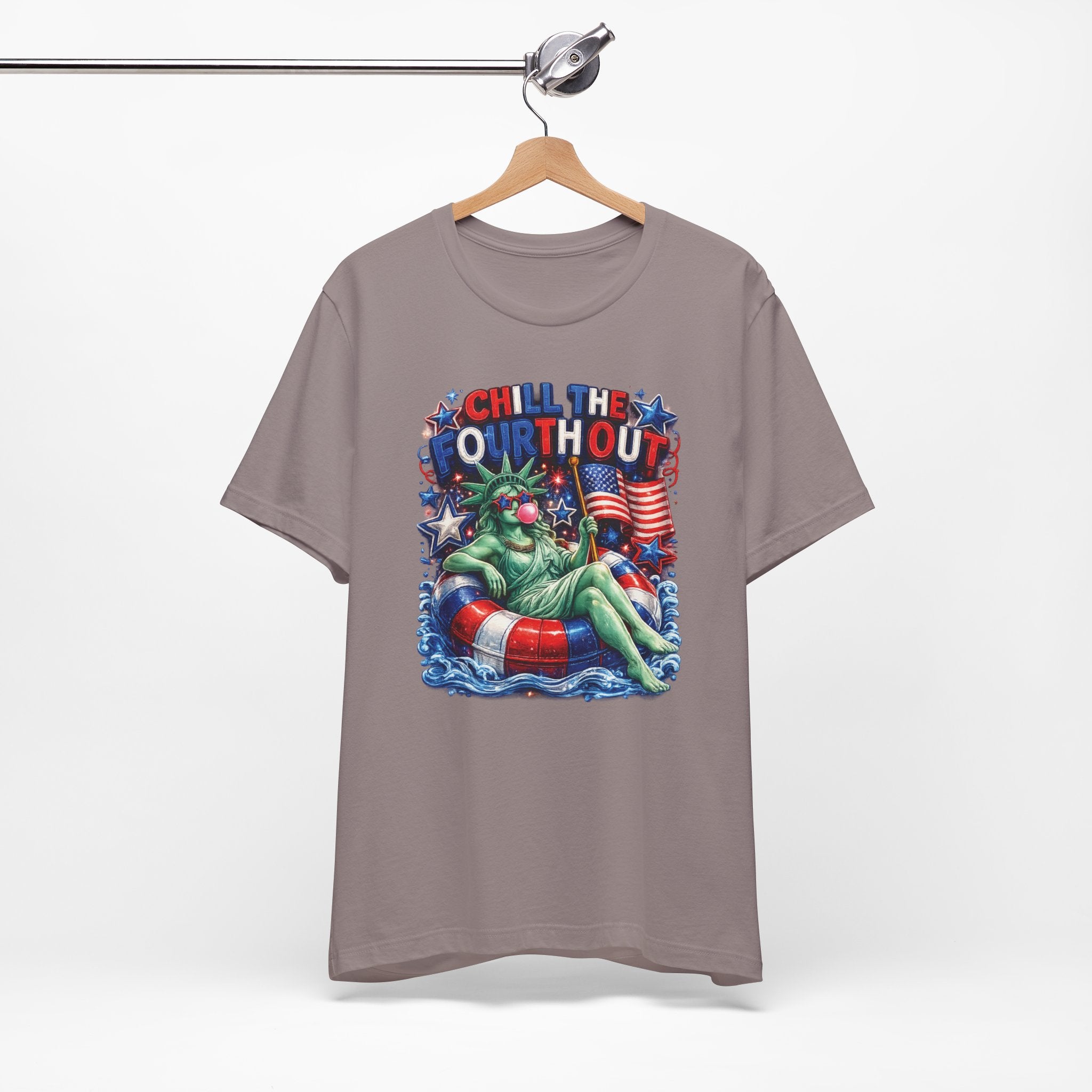 CHILL the Fourth UP Funny America T-Shirt — Patriotic 4th of July Tee
