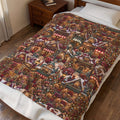Cozy Christmas Village Velveteen Plush Blanket — Festive Holiday Cottage Throw Perfect Gift
