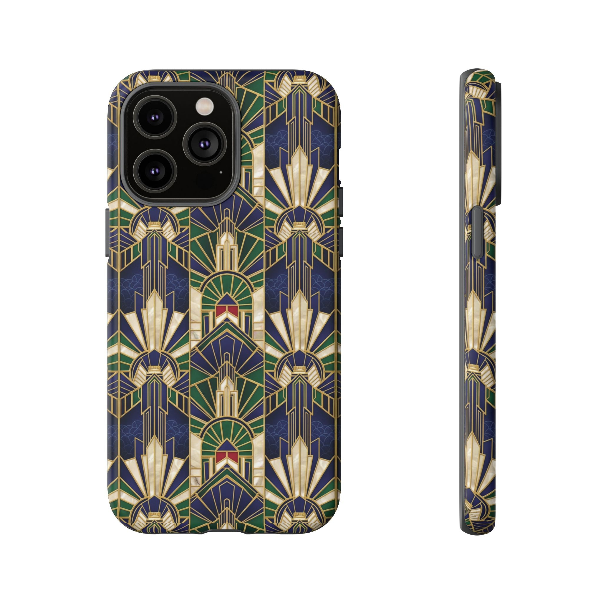 Navy & Gold Art Deco Phone Case — Imperial Art Deco Tough Case