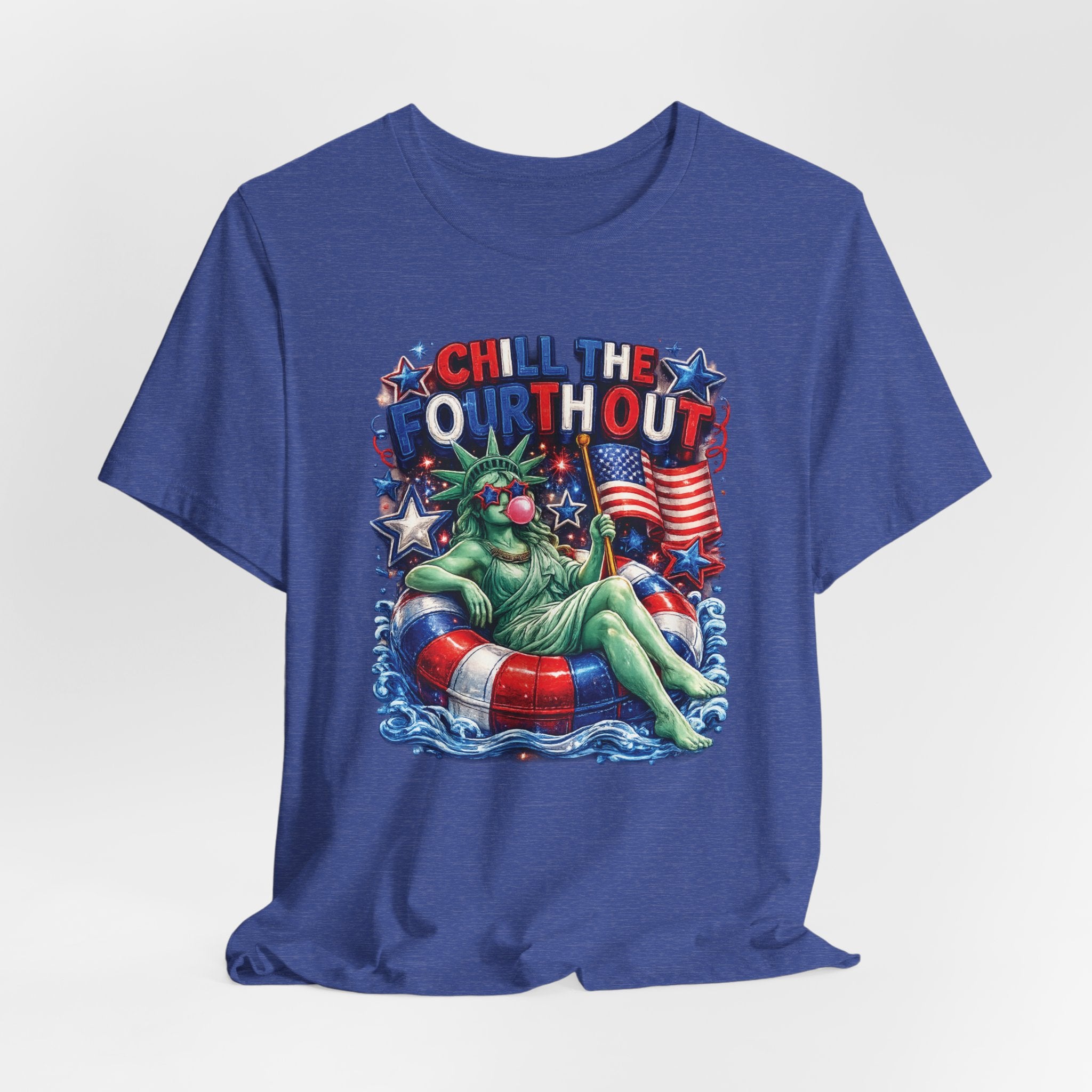 CHILL the Fourth UP Funny America T-Shirt — Patriotic 4th of July Tee
