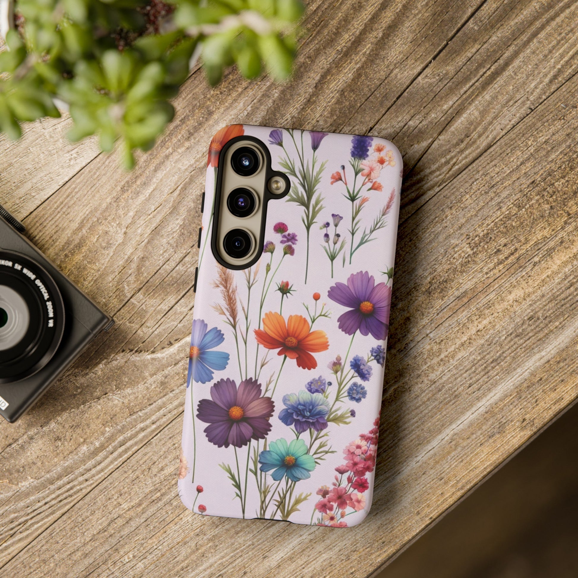 Lavender Wildflowers Protective Phone Case Gift for Her Phone 15, Samsung iPhone Samsung Gift for Her Case iPhone 15, Samsung iPhone Samsung Accessory Gift for Her.