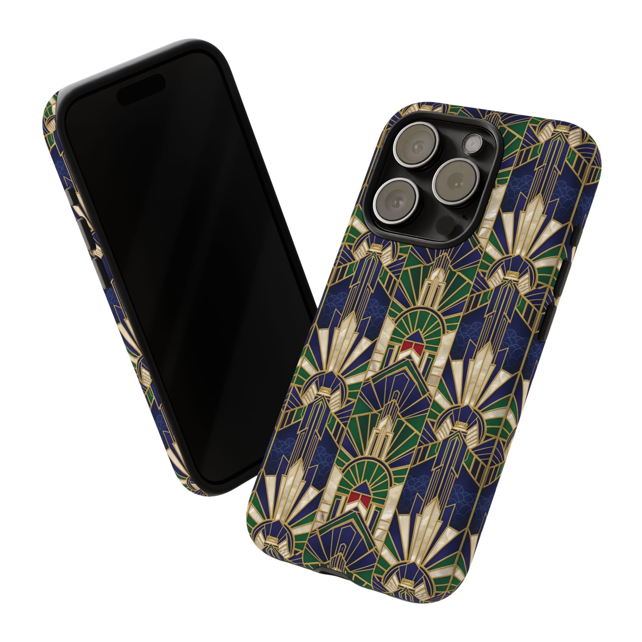 Navy & Gold Art Deco Phone Case — Imperial Art Deco Tough Case