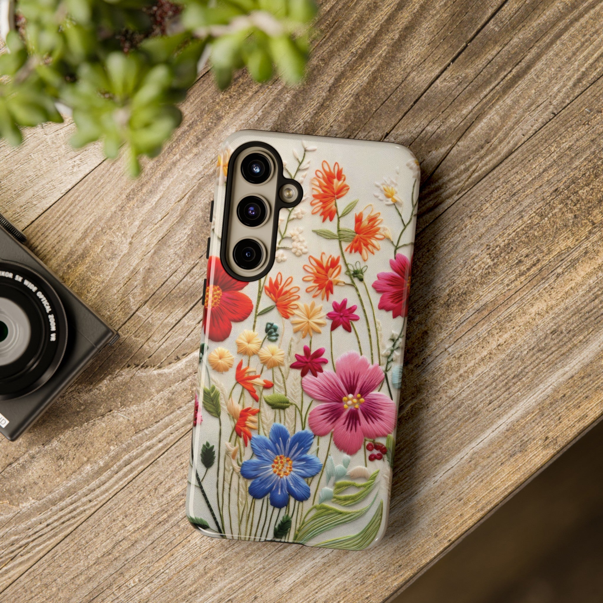 3D Floral Phone Case Elegant Faux Flower Durable for iPhone Samsung Smartphone iPhone 15, 14, 13 Samsung Gift for Mom