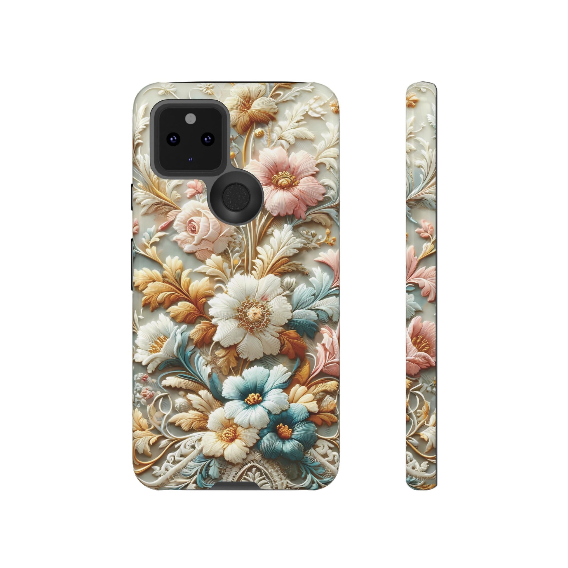 3D Elegant Faux Flowers Phone Case Stylish & Durable for iPhone Samsung Gift iPhone 15, 14, 13 Samsung Pixel Gift for Mom Accessory Gift for Her