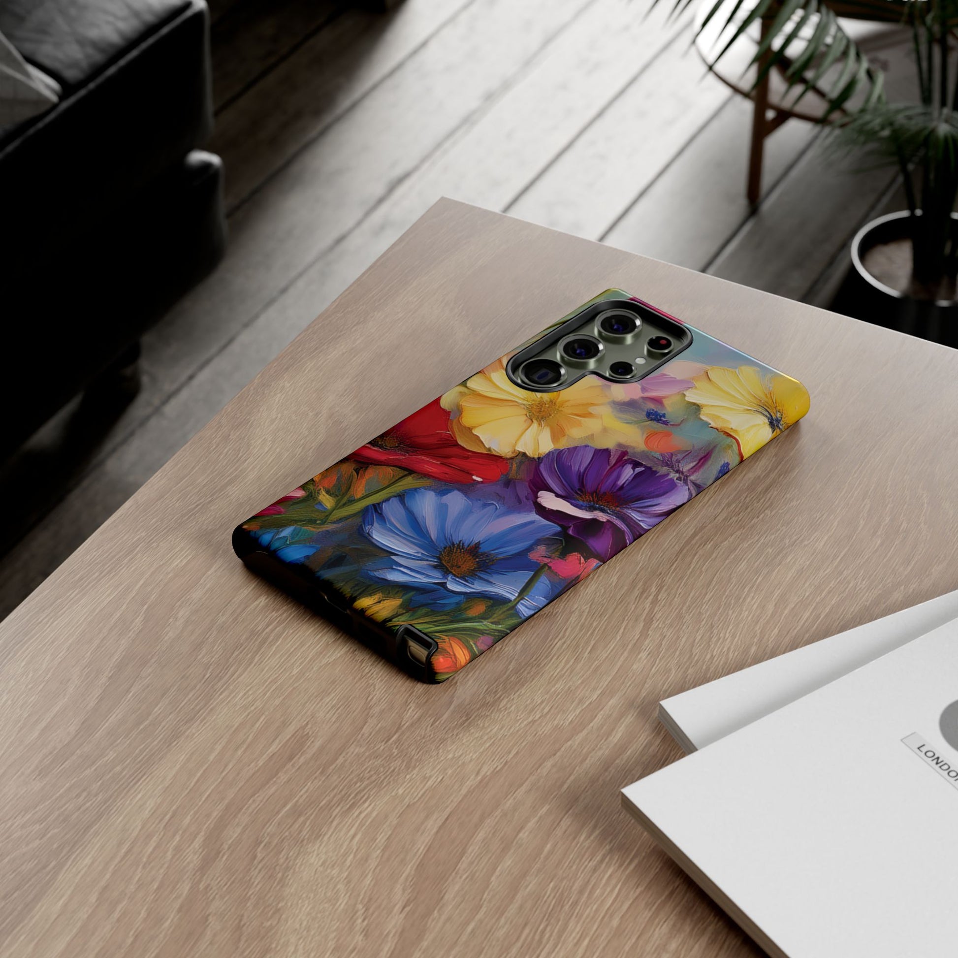 Bold Wildflower Phone Case Bright Hand-Painted Floral Art Vibrant Botanical Design for iPhone & Samsung | Trendy Nature Lover Gift Phone  Galaxy