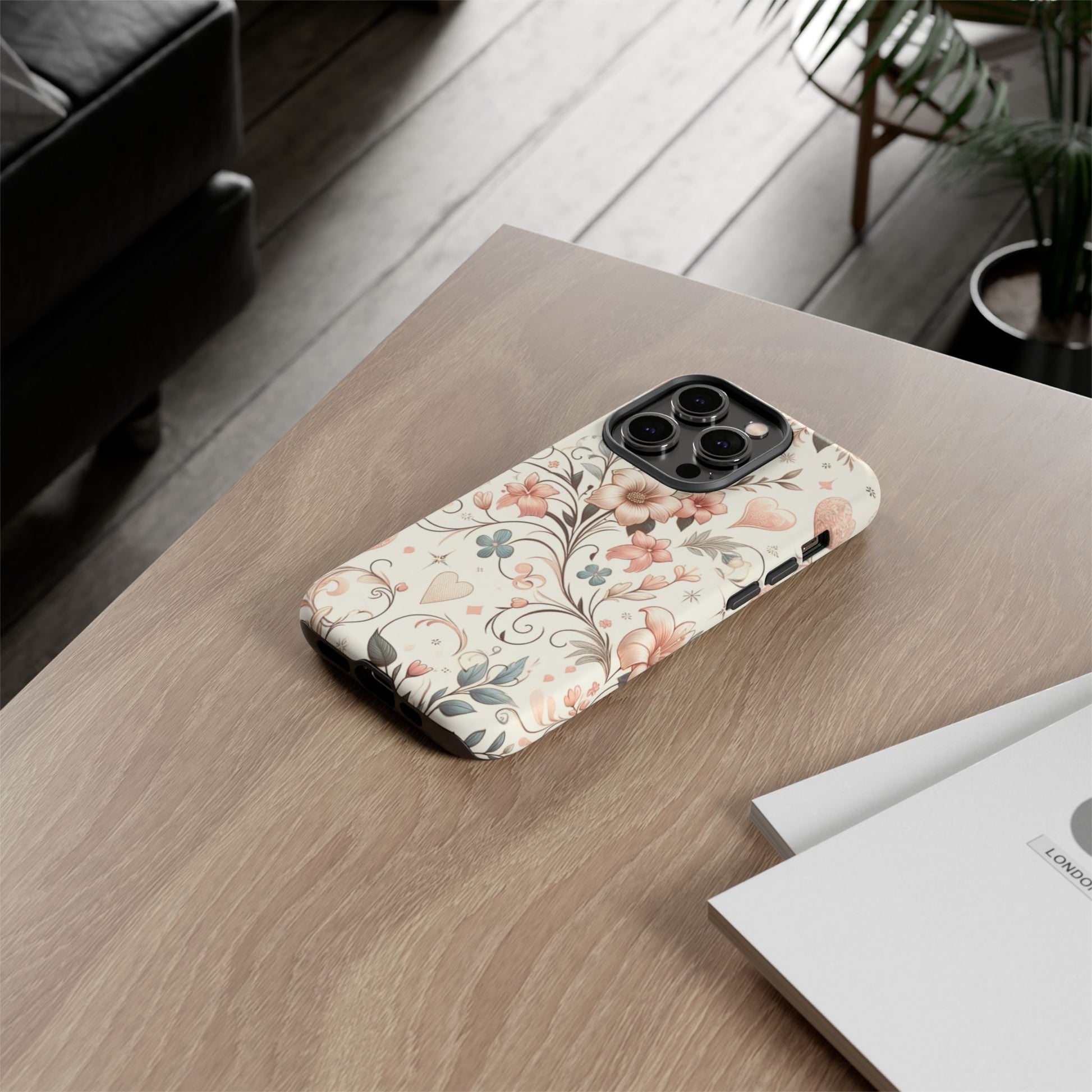Floral Design Luxury Phone Tough Case Floral Elegant Durable Stylish for Modern Devices iPhone 17, 16 15, Samsung iPhone Samsung Accessory Gift for Her