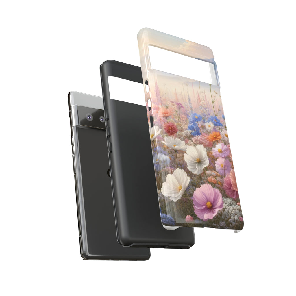 Phone Case Floral Boho Luxury Tough Case Floral Elegant Durable Stylish for Modern Devices iPhone 15, Samsung iPhone Samsung Accessory Gift for Her.