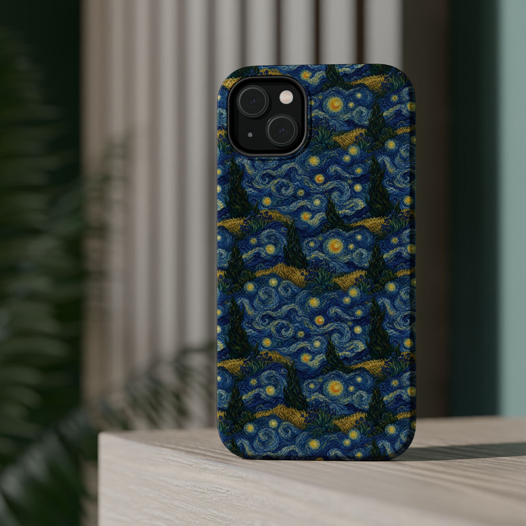 Van Gogh Illusion Magnetic Phone Case — Elegant Impact‑Resistant Art Lover Design