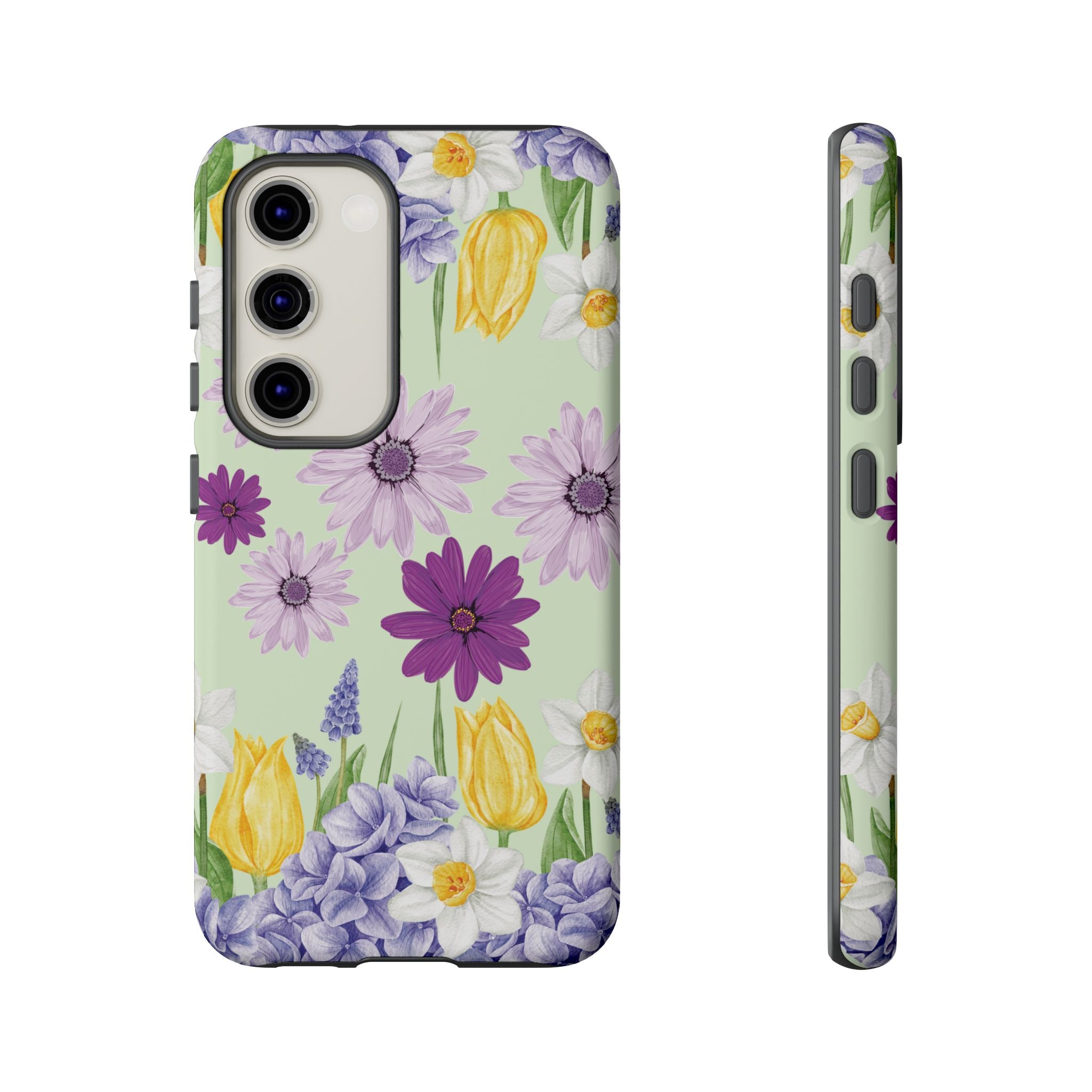 Lavender Yellow Flower Phone Case – Stylish Protective Cover for iPhone & Samsung, Botanical Design, Perfect Gift for Spring & Everyday Elegance