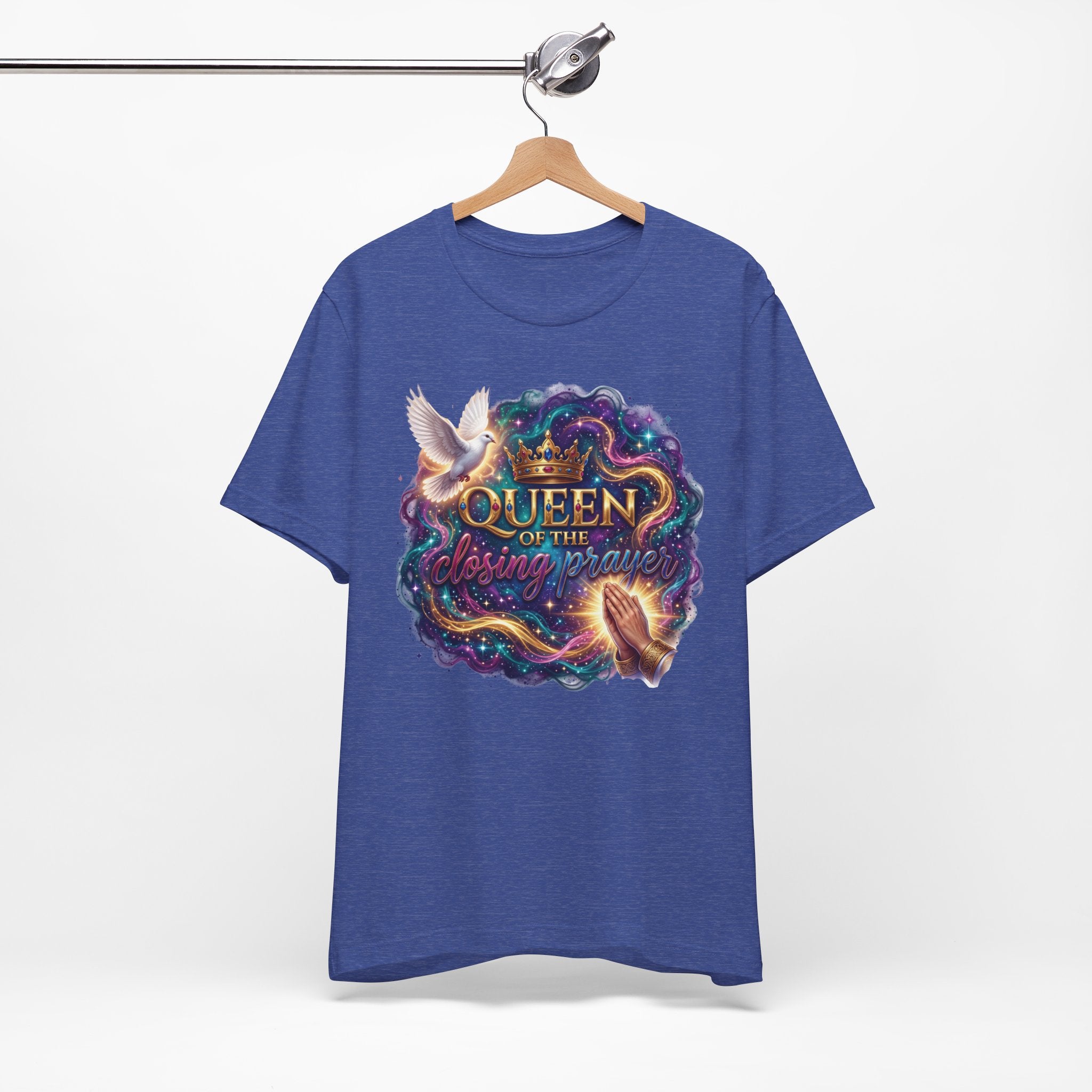 Queen of the Closing Prayer Christian T-Shirt | Funny Church Shirt for Women | Faith-Based Graphic Tee