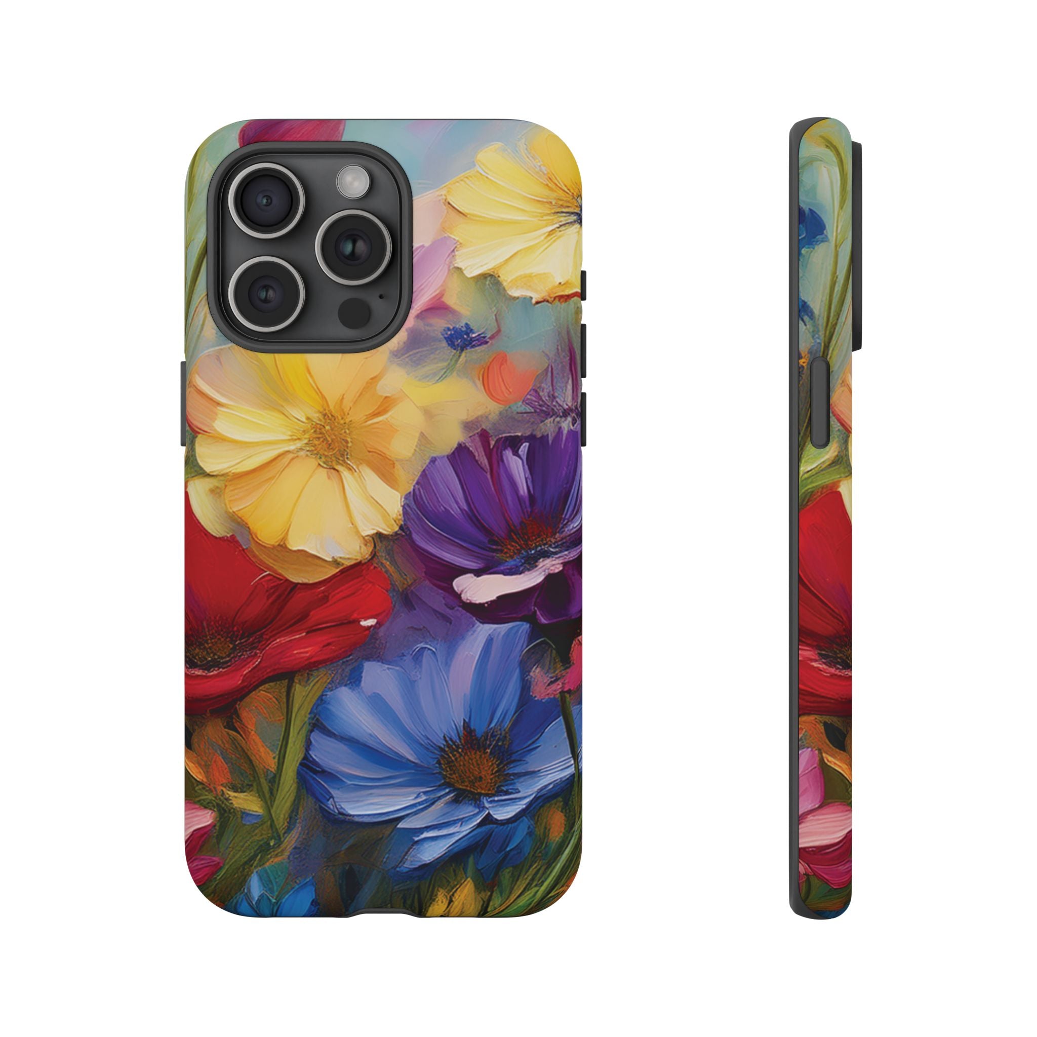 Bold Wildflower Phone Case Bright Hand-Painted Floral Art Vibrant Botanical Design for iPhone & Samsung | Trendy Nature Lover Gift Phone  Galaxy