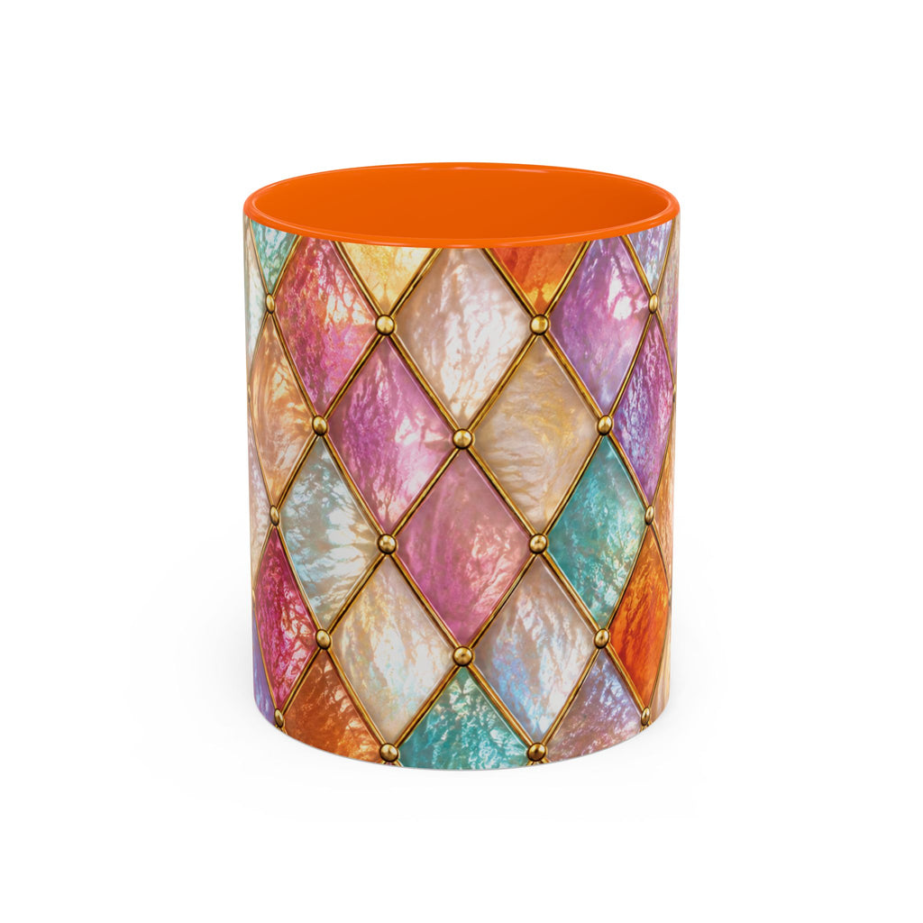 Colorful Jewel-Quilt Accent Coffee Mug