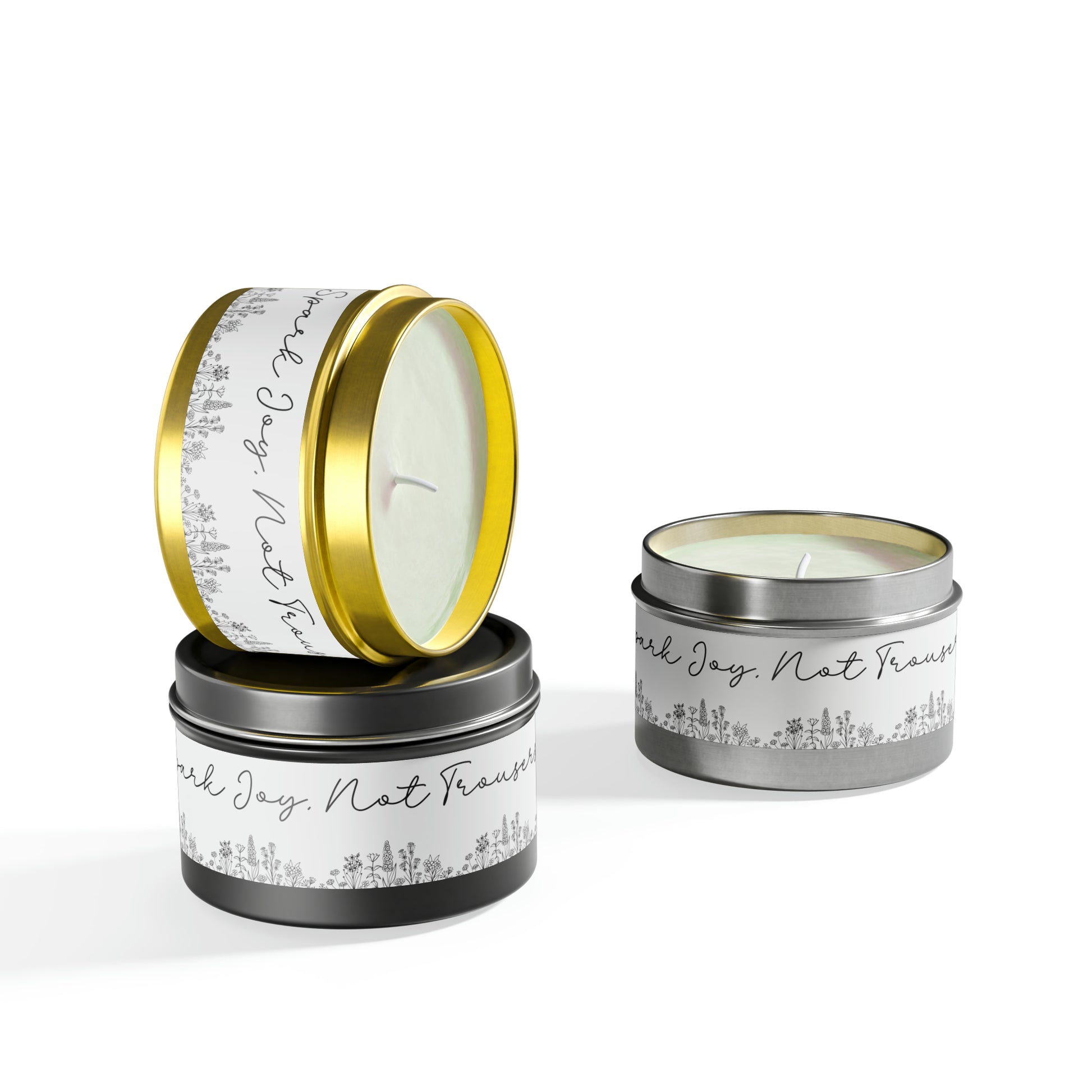 New House Bloom & Glow Elegant Floral Aromas in 4oz/8oz Tin Candles Essence of Nature Collection Unveil Serenity Romance with Exquisite Botanical Scents. Pure Harmony & Grace..