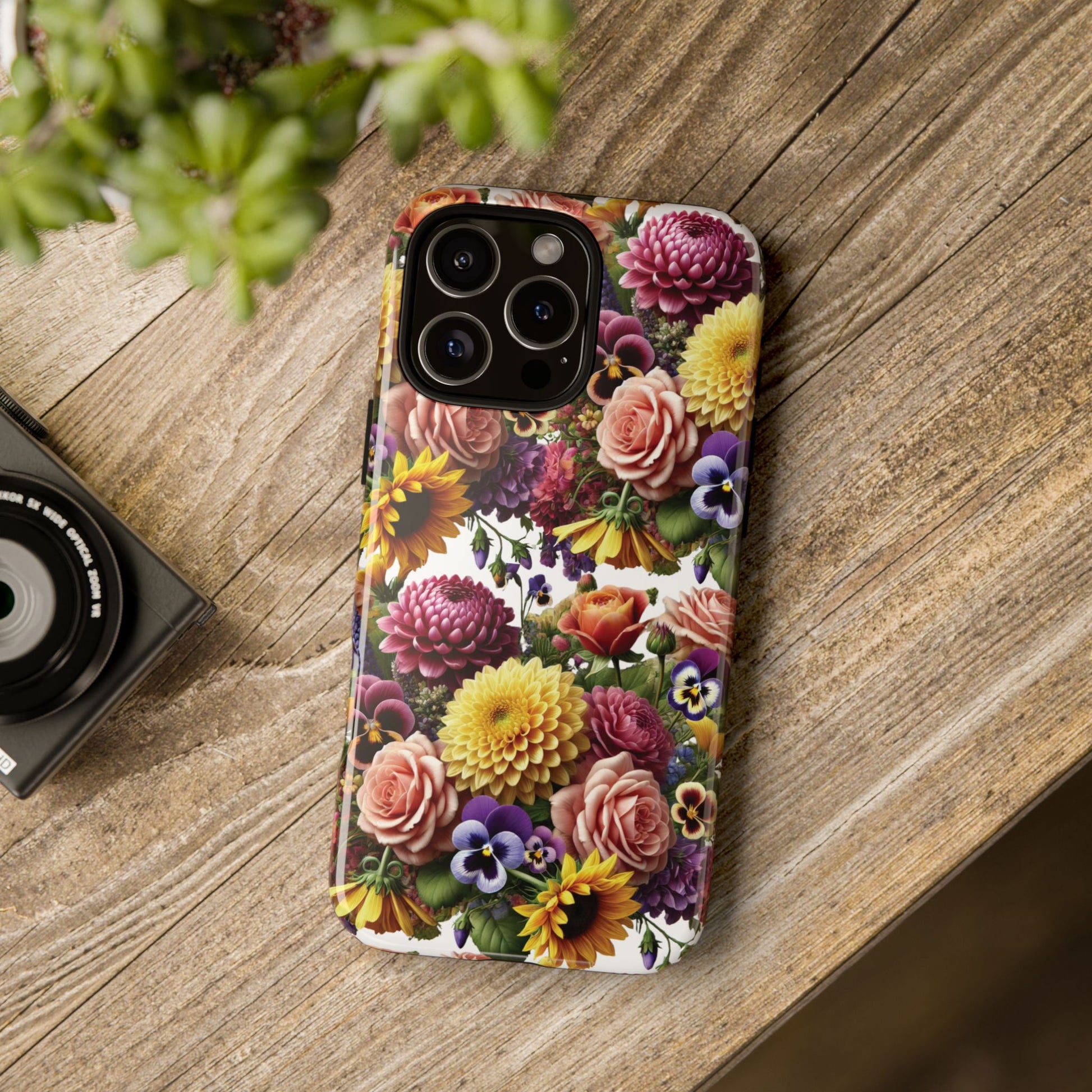 Floral Fall Phone Case for iPhone 16 15 14 13 12  21 23 Samsung, and Pixel | Stylish Protective Cover Gift for Her Perfect for Floral Lover
