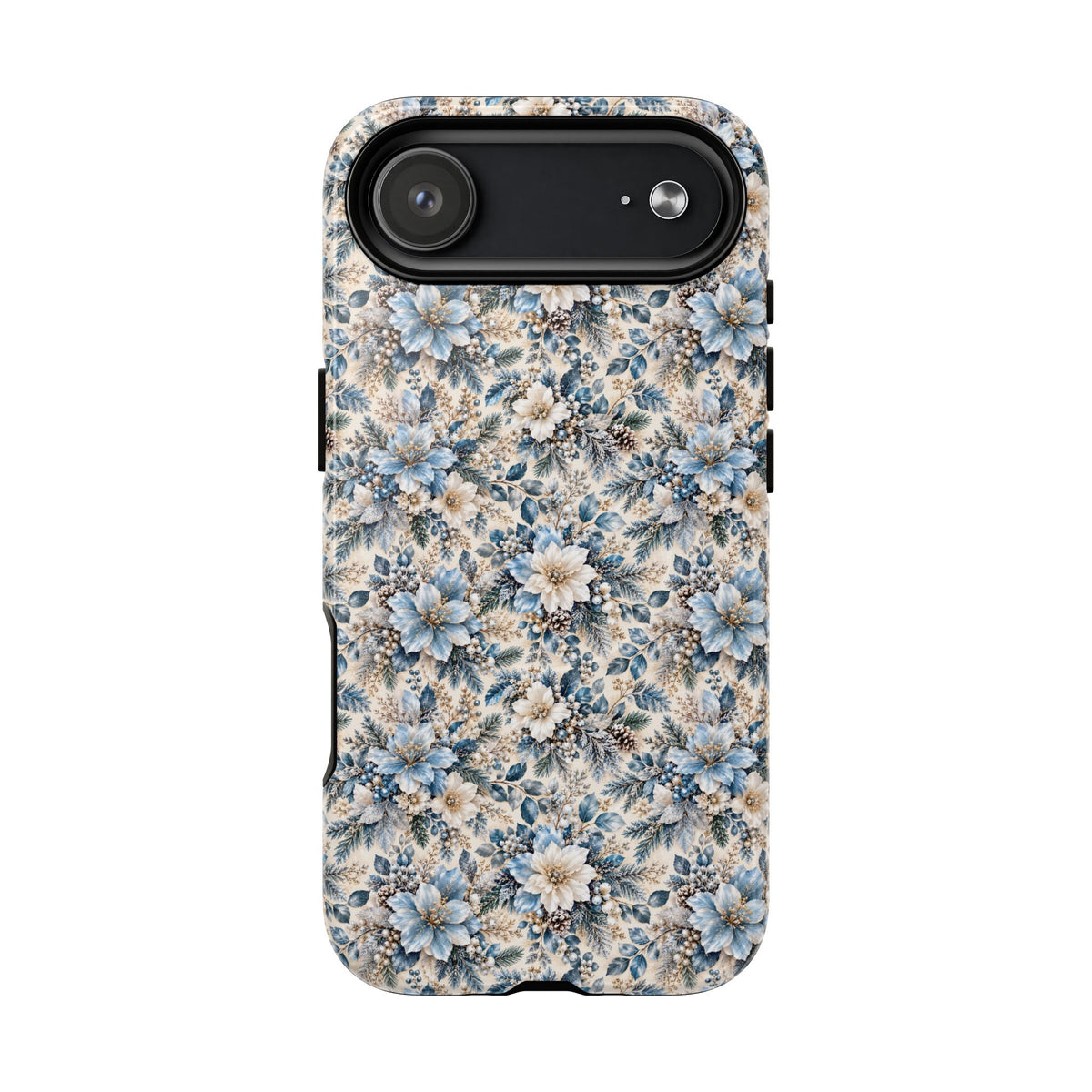 Icy Blue Floral MagSafe Tough Phone Case