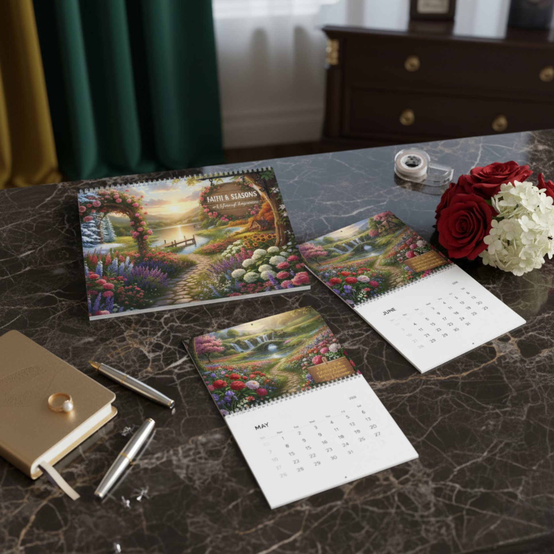 2026 Christian Scripture Wall Calendar 2026 | 12-Month Scenic Landscape Art & Powerful Bible Verses