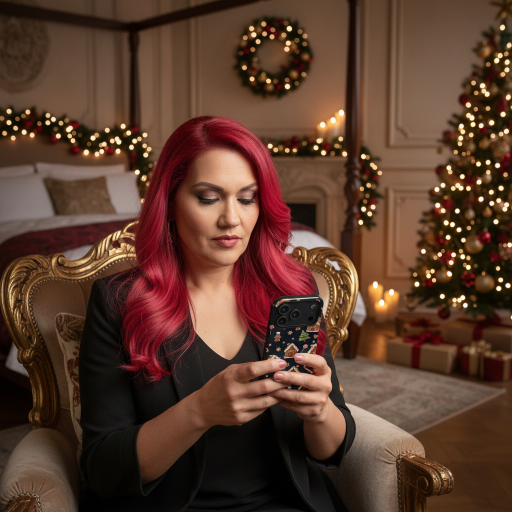 3D Gingerbread House Christmas Phone Case | Premium Holiday Gift Cover for iPhone 17, iPhone, and Samsung Galaxy Gift for Her or Him