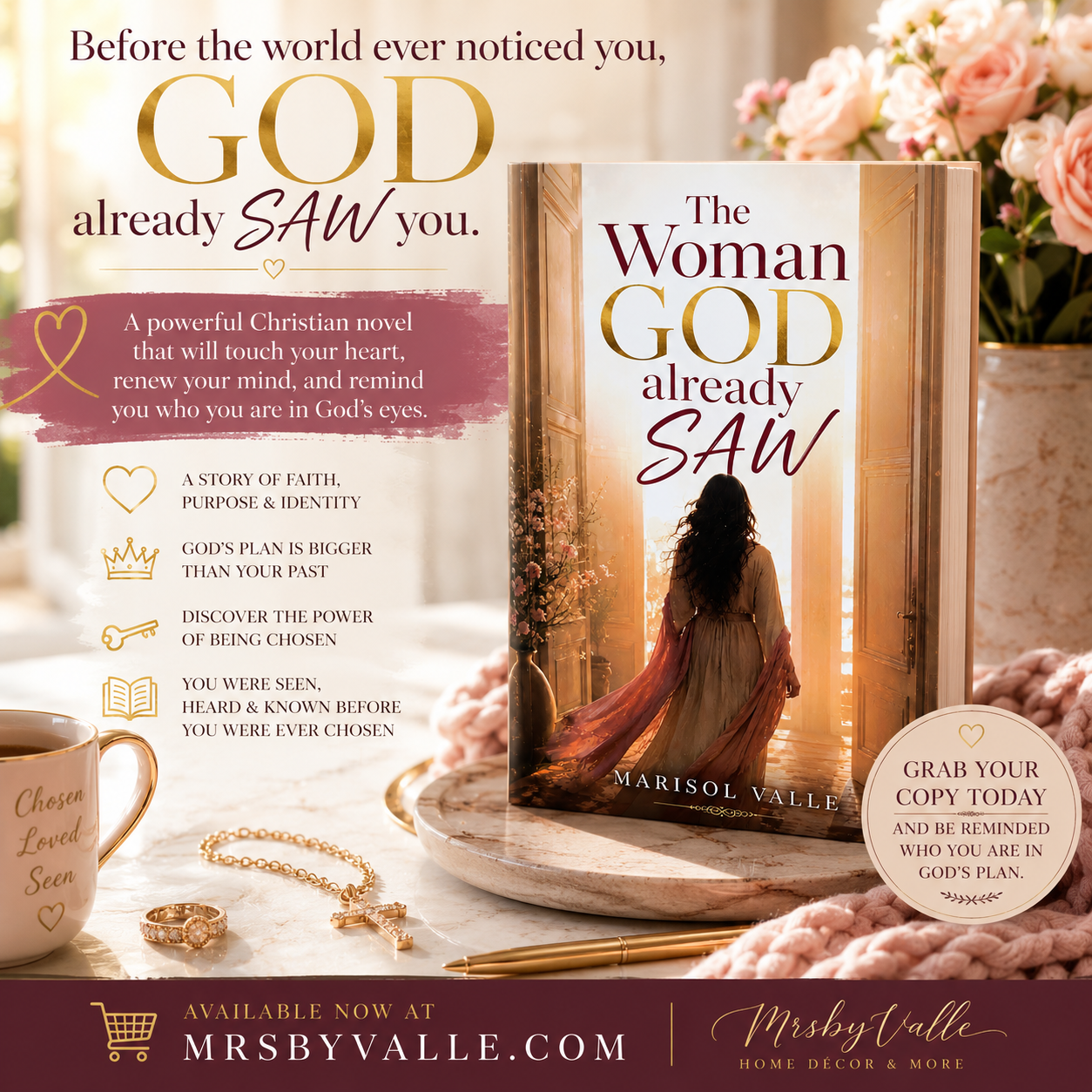 The Woman God Already Saw, A Christian Novel by Marisol Valle (Paperback)